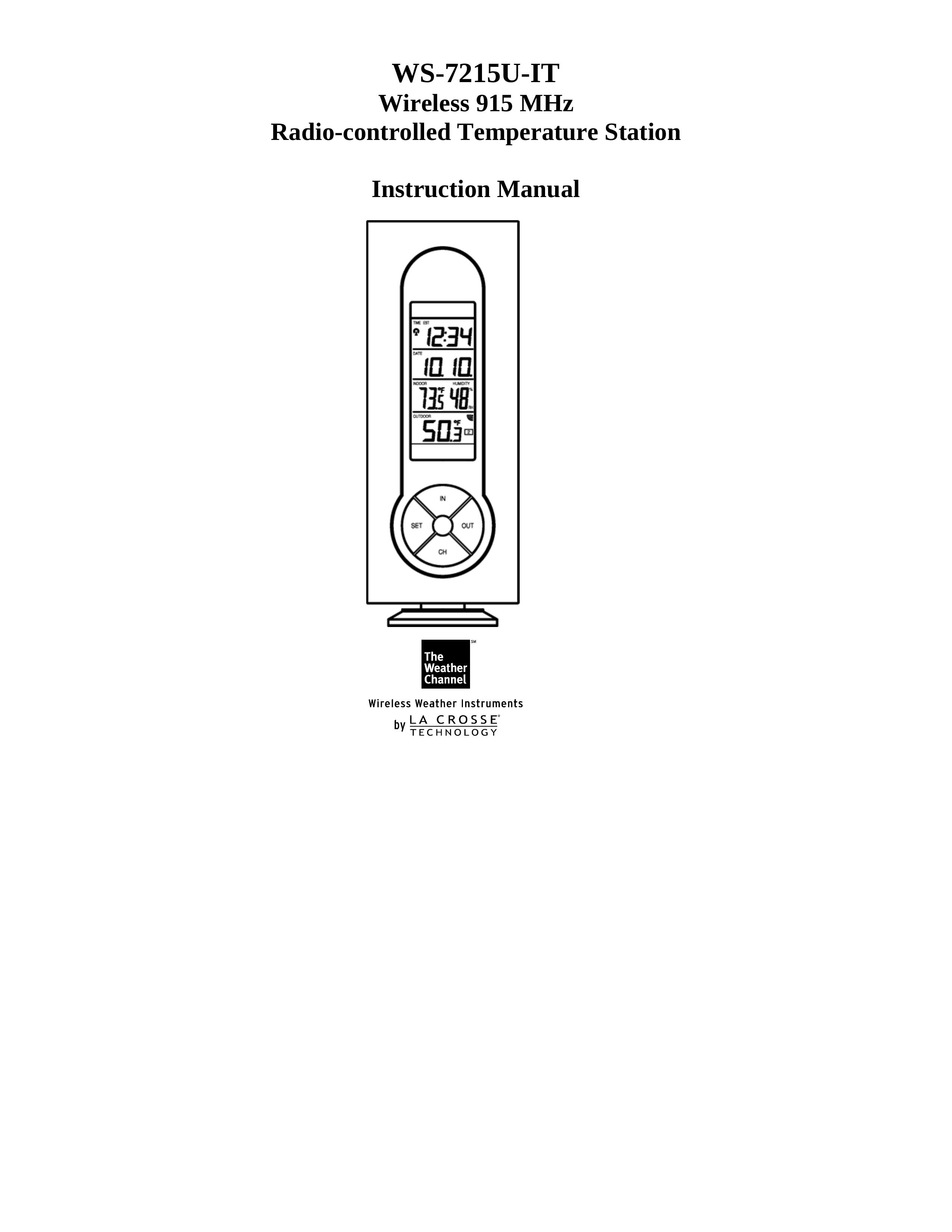 La Crosse Technology WS-7215U-IT Thermometer User Manual