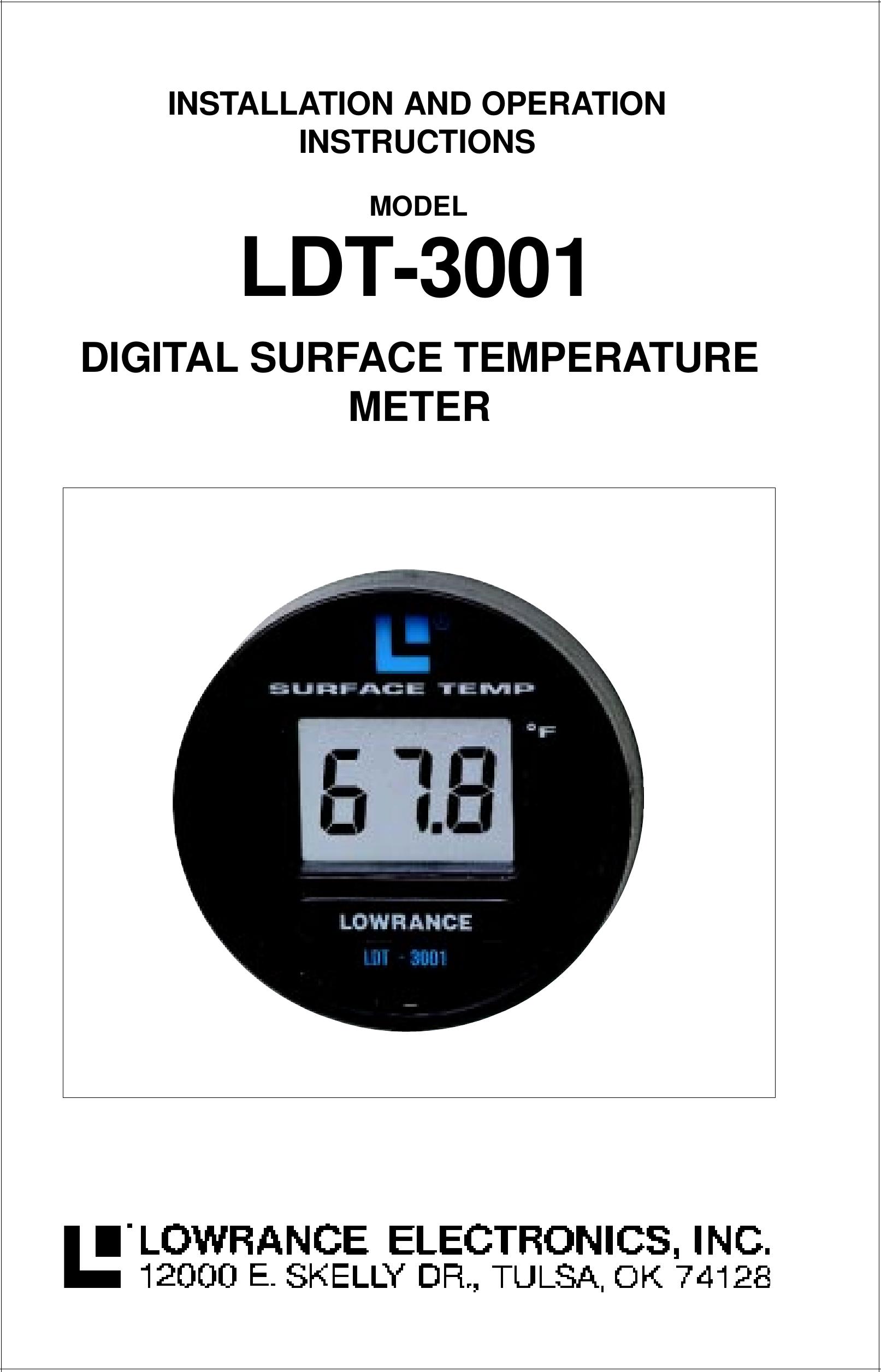 Lowrance electronic LDT-3001 Thermometer User Manual