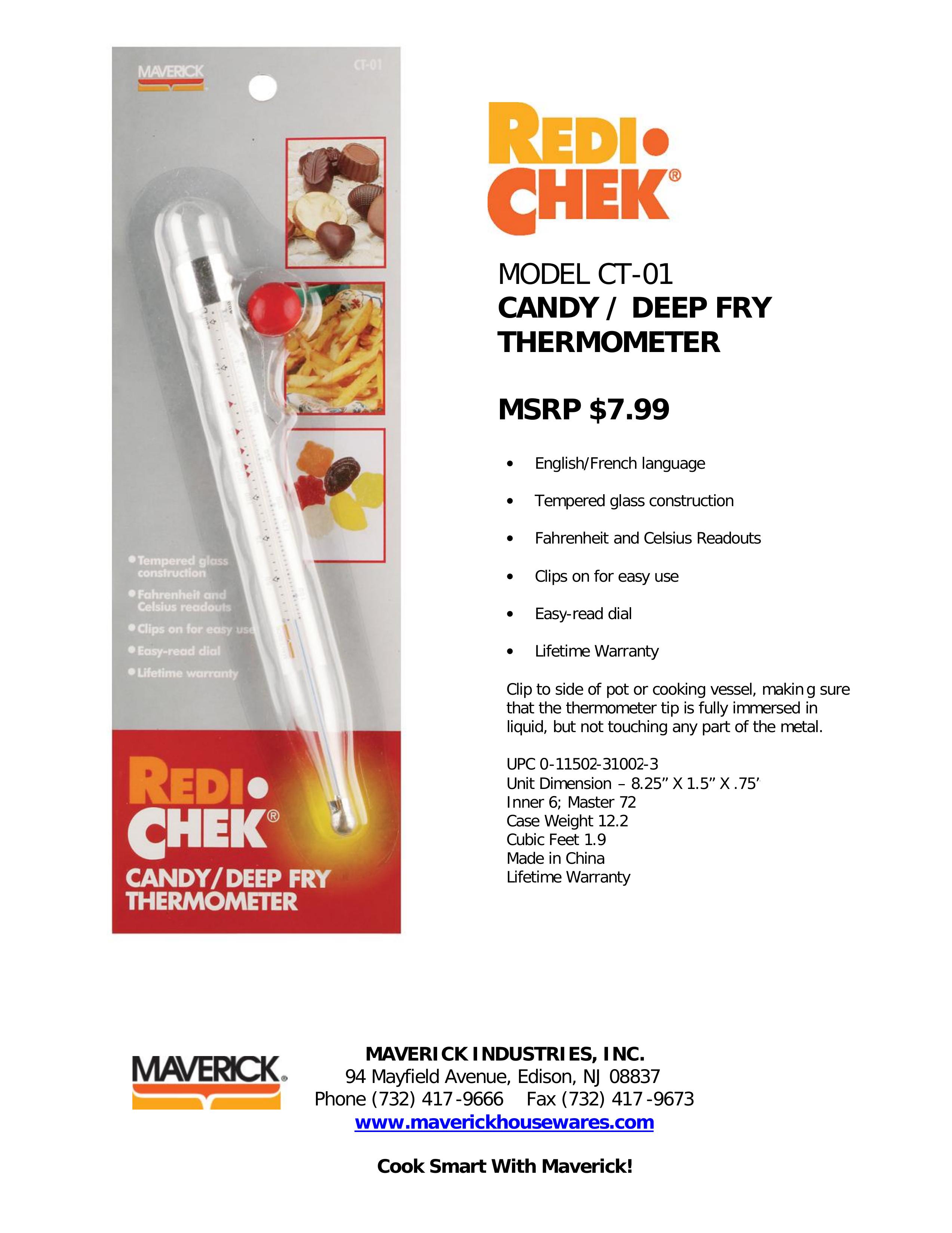 Maverick Ventures CT-01 Thermometer User Manual