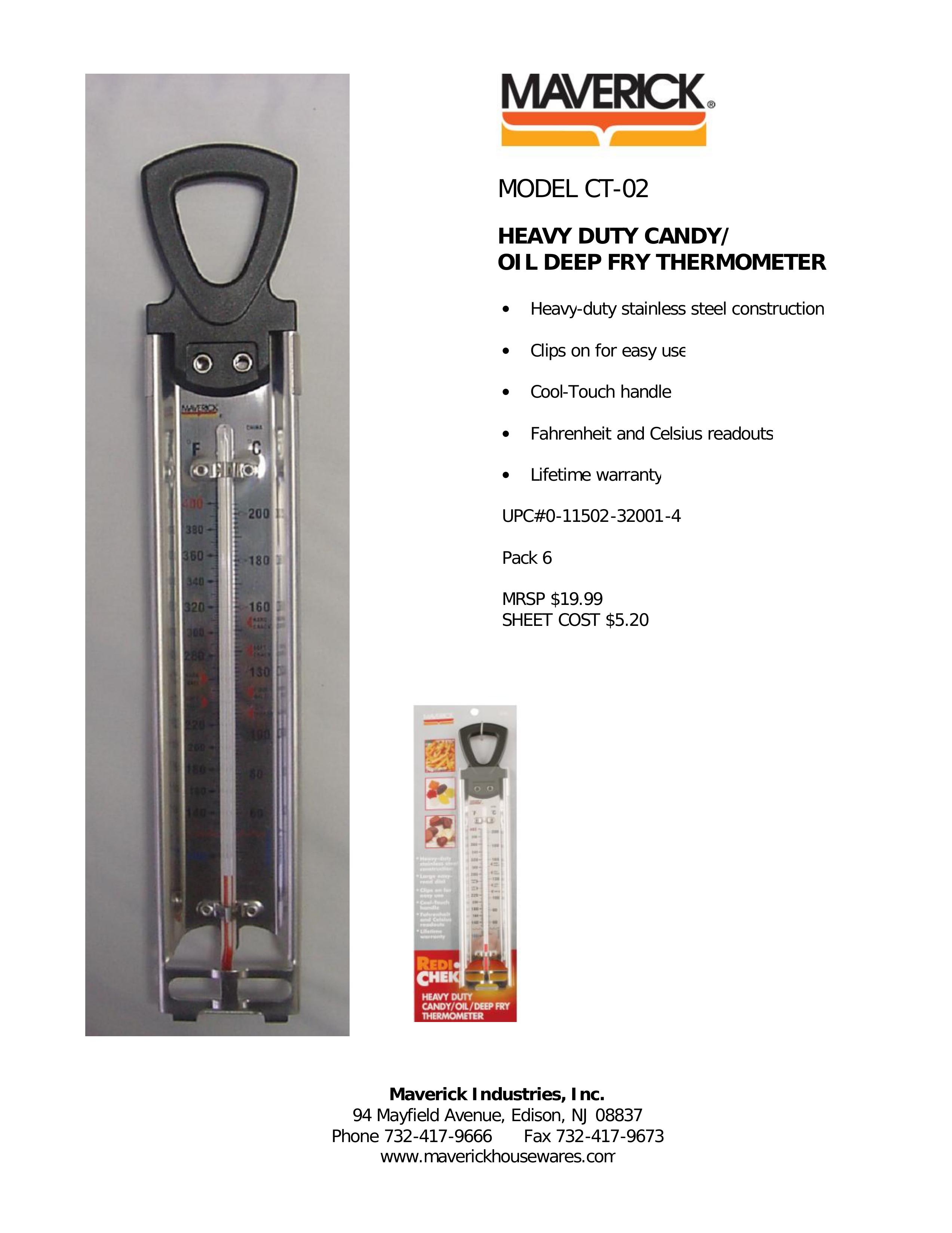 Maverick Ventures CT-02 Thermometer User Manual