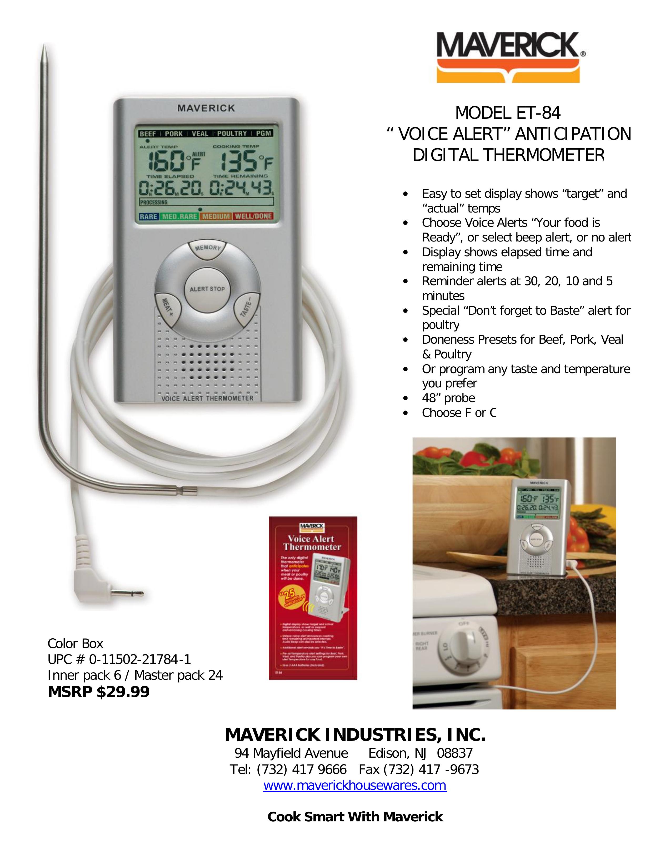 Maverick Ventures ET-84 Thermometer User Manual
