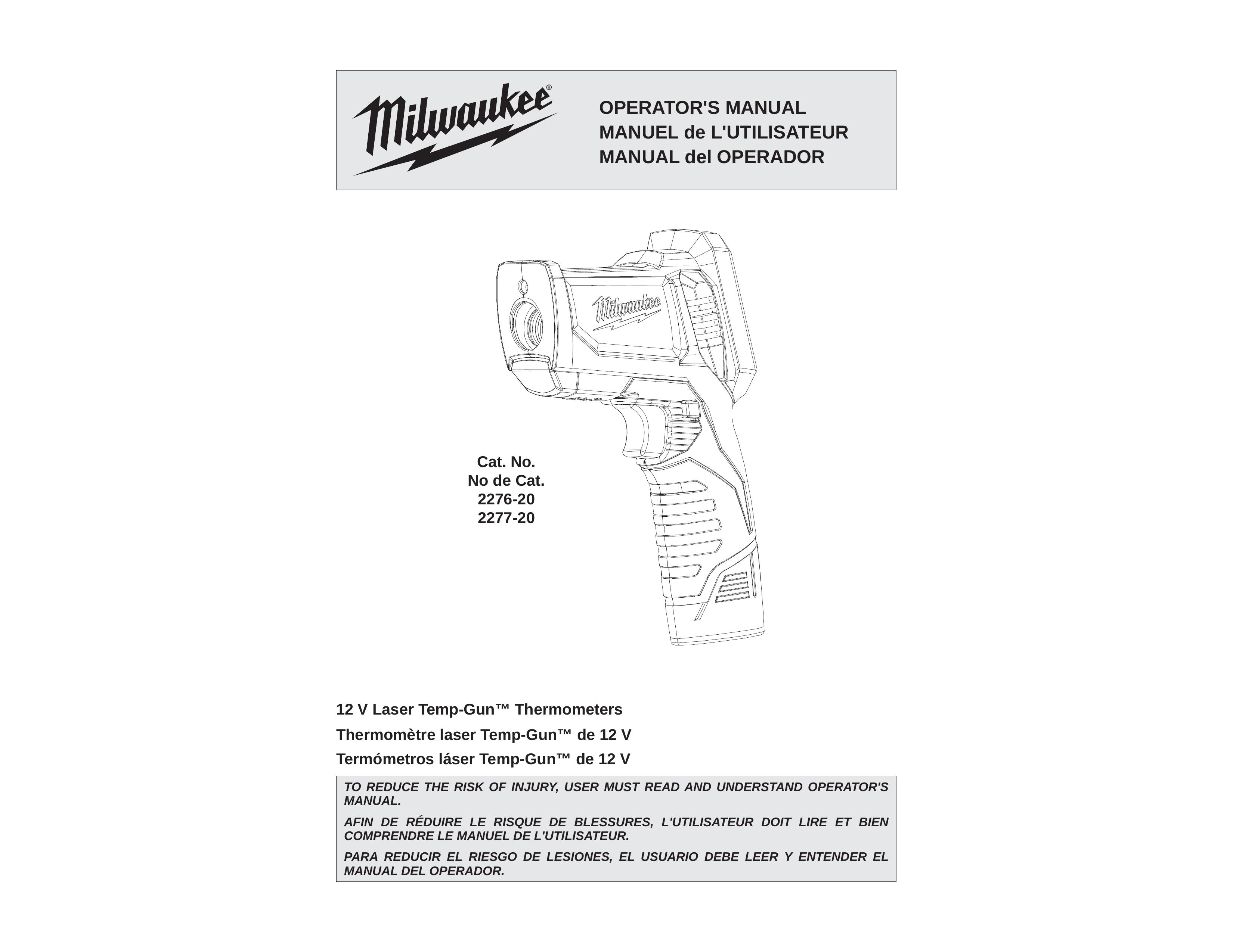 Milwaukee 2276-20 Thermometer User Manual