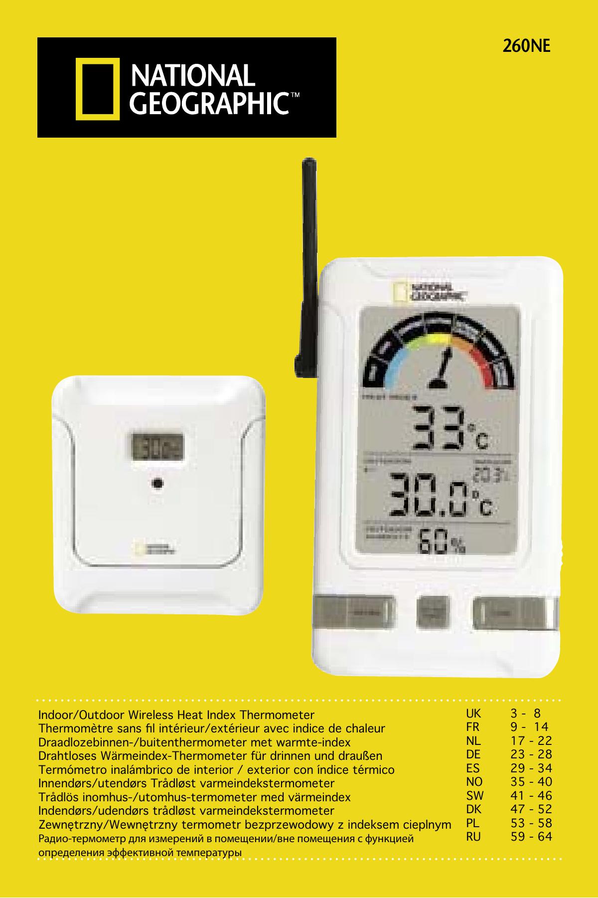National Geographic 260NE Thermometer User Manual