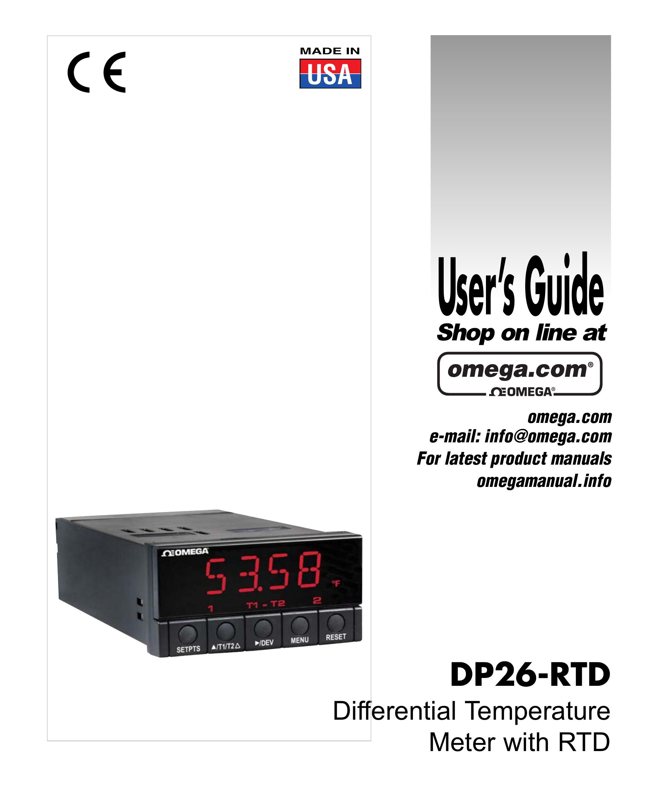 Omega DP26-RTD Thermometer User Manual