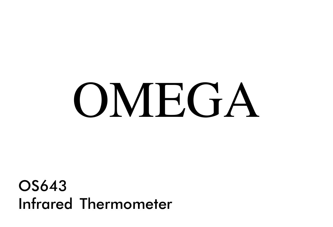 Omega OS643 Thermometer User Manual