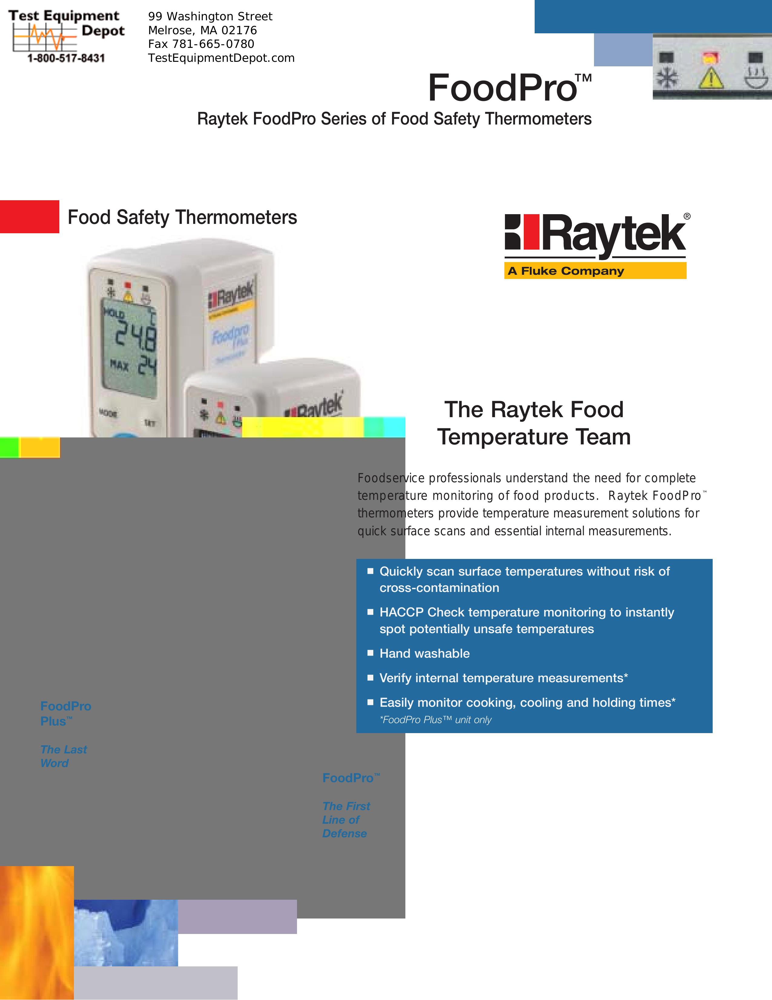 RayTek Food Safety Thermometers Thermometer User Manual