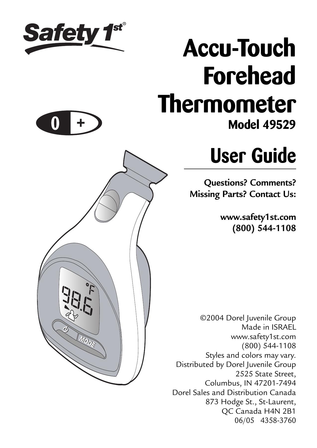Safety 1st 49529 Thermometer User Manual