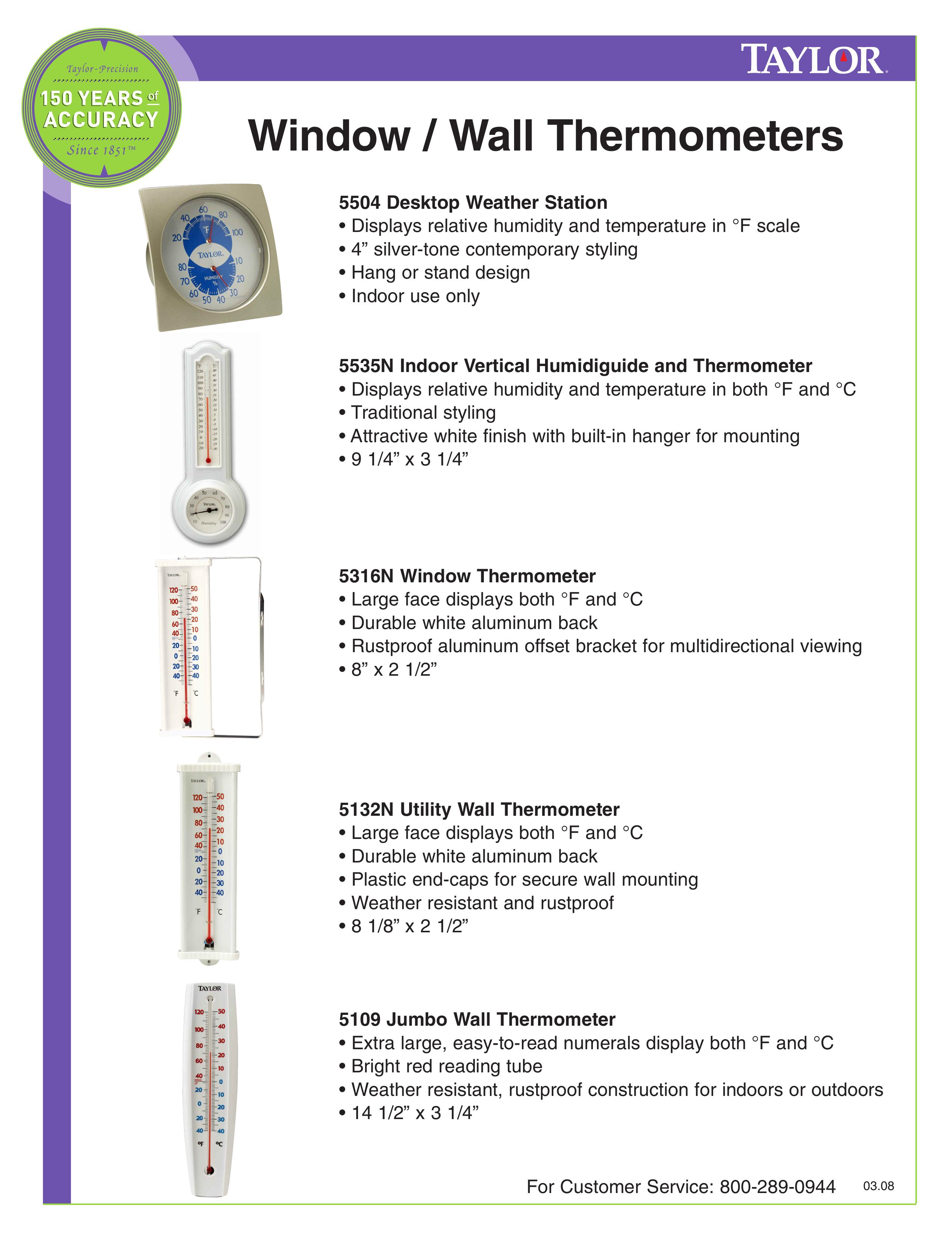 Taylor 5316N Thermometer User Manual