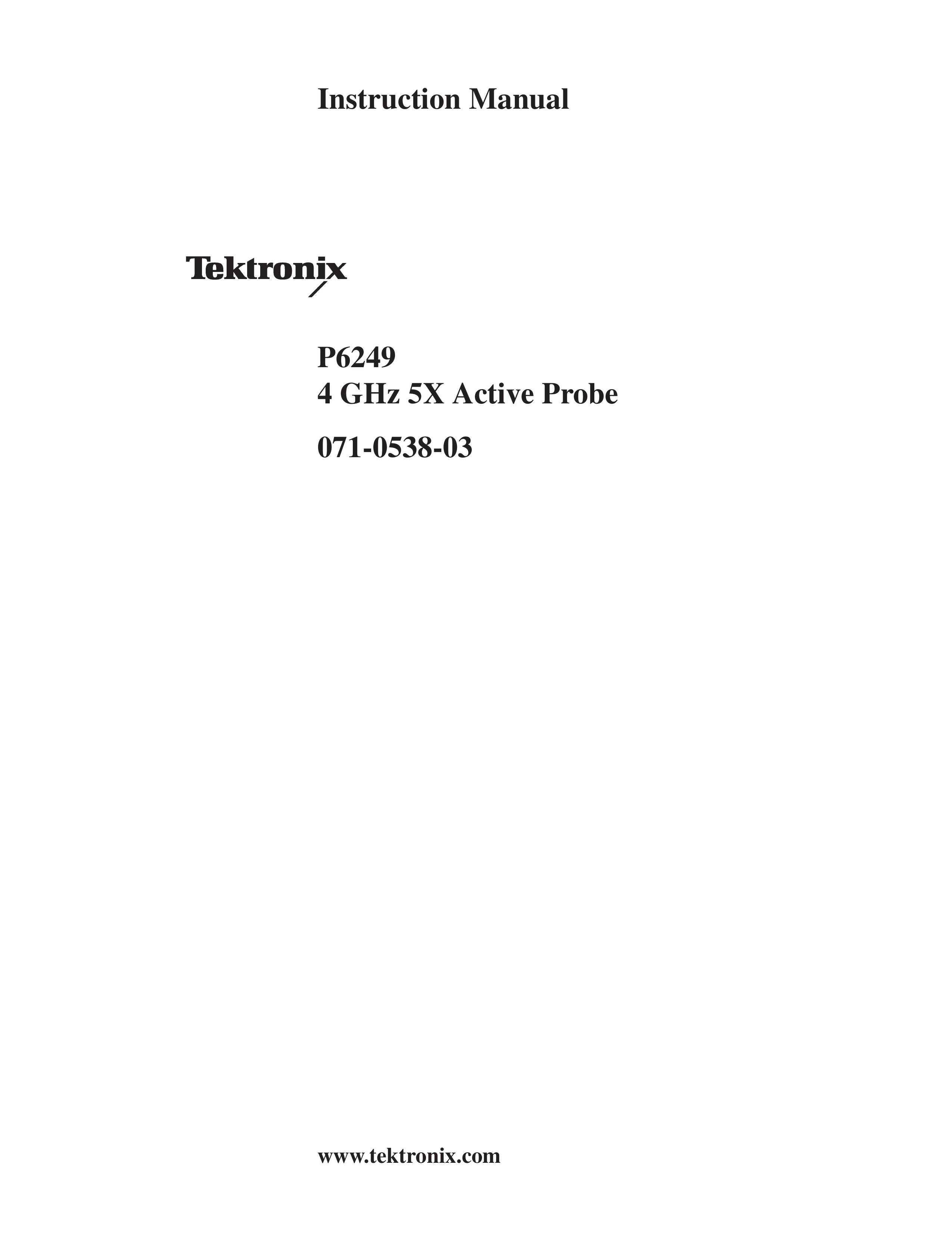 Tektronix P6249 Thermometer User Manual