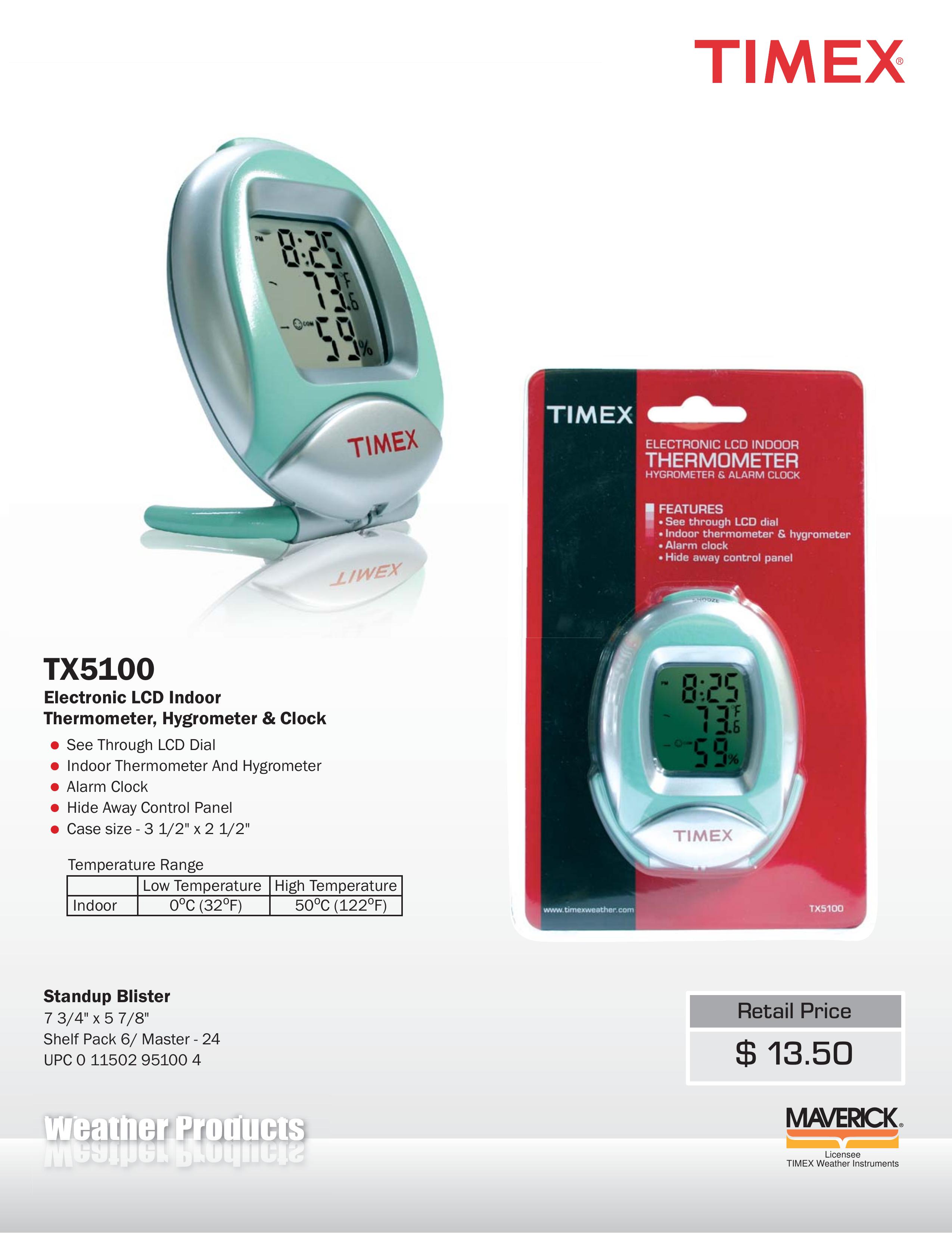 TIMEX Weather Products TX-5100 Thermometer User Manual