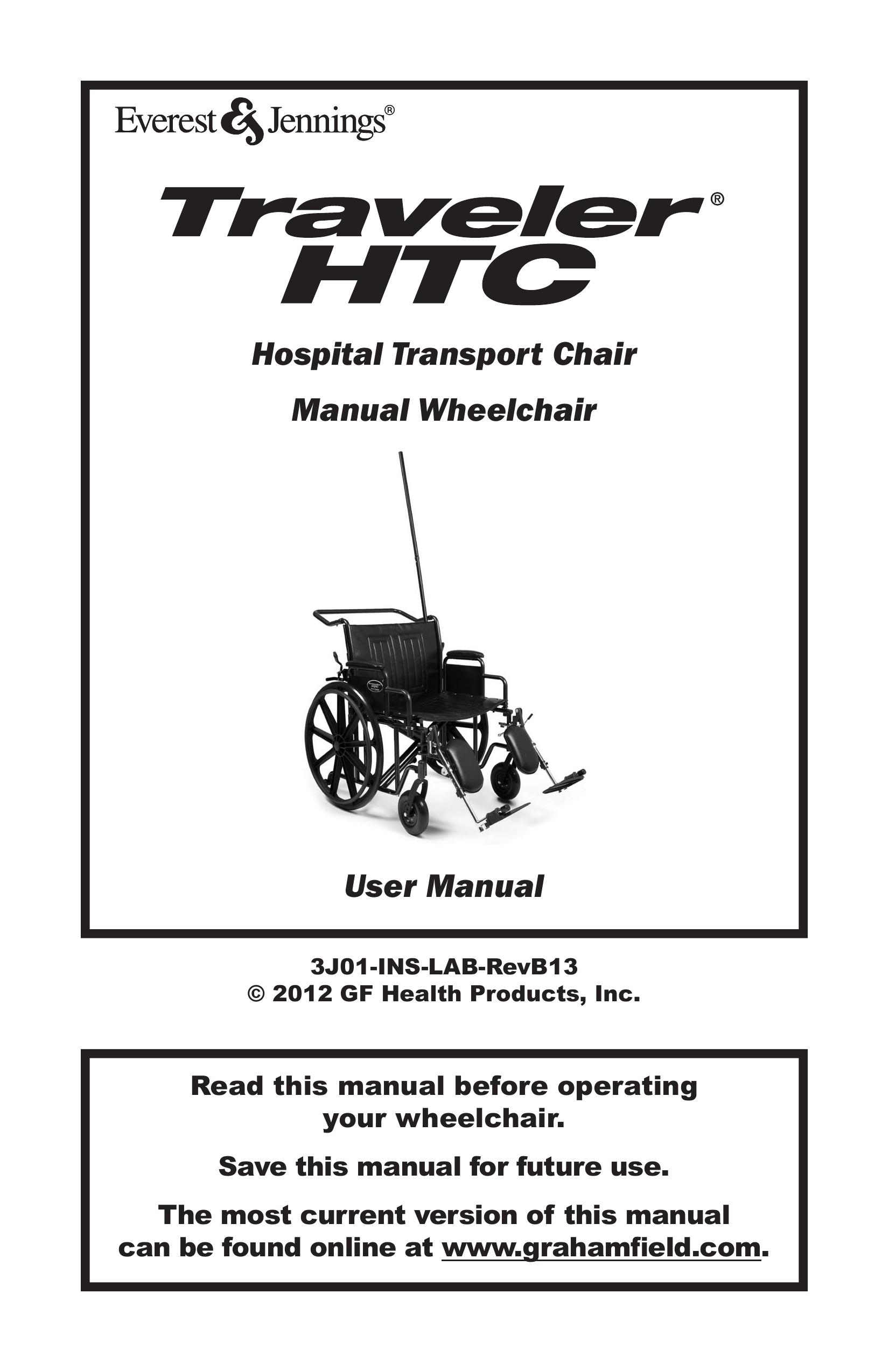 E&J 3J01-INS-LAB-RevB13 Wheelchair User Manual