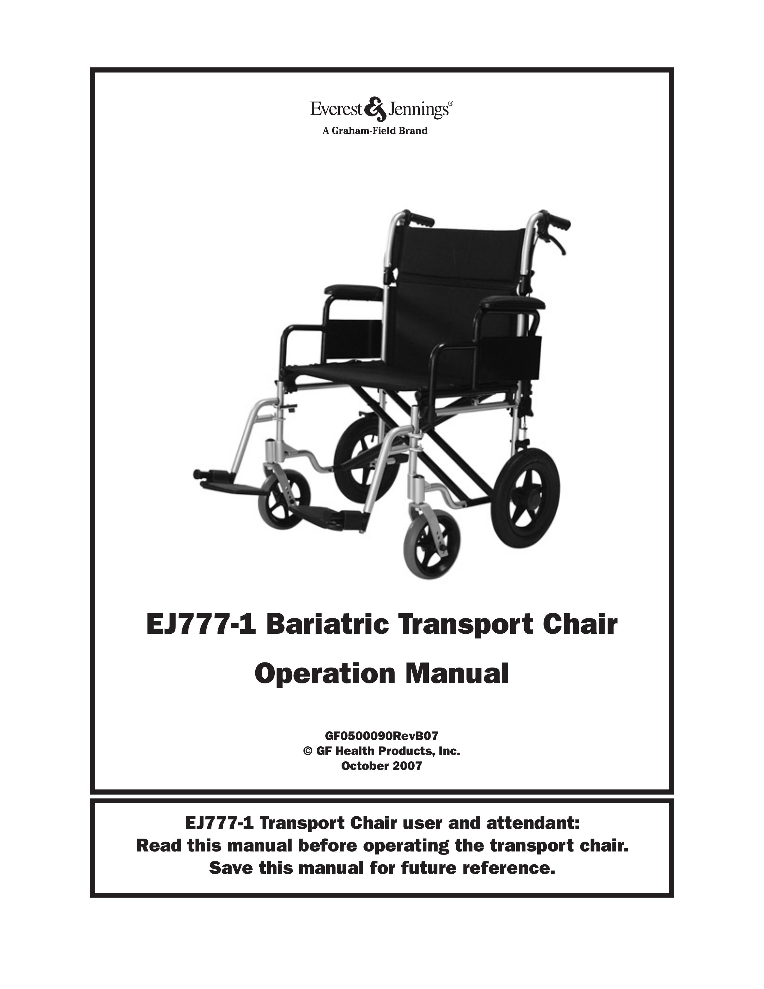 E&J EJ777-1 Wheelchair User Manual