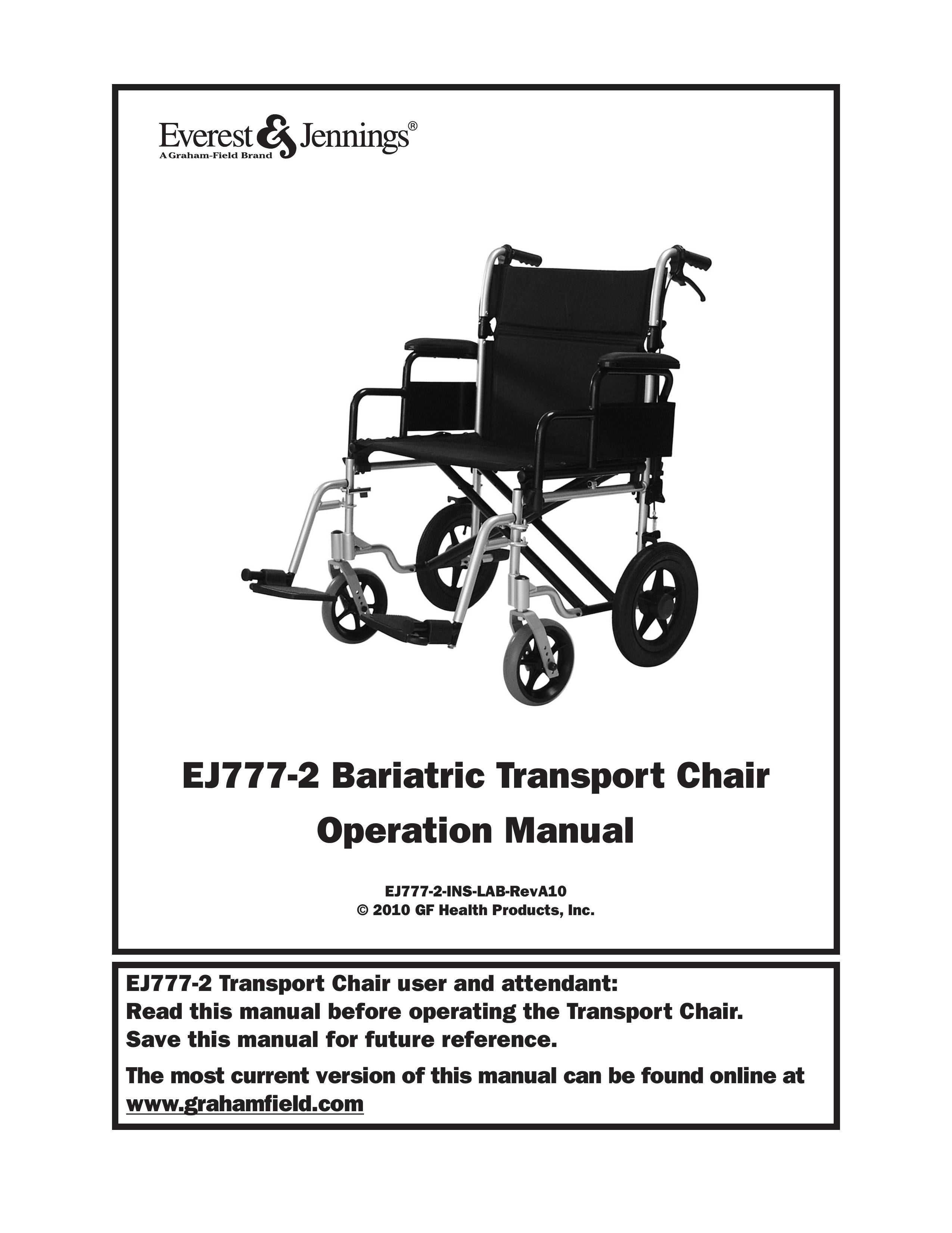 E&J EJ777-2 Wheelchair User Manual