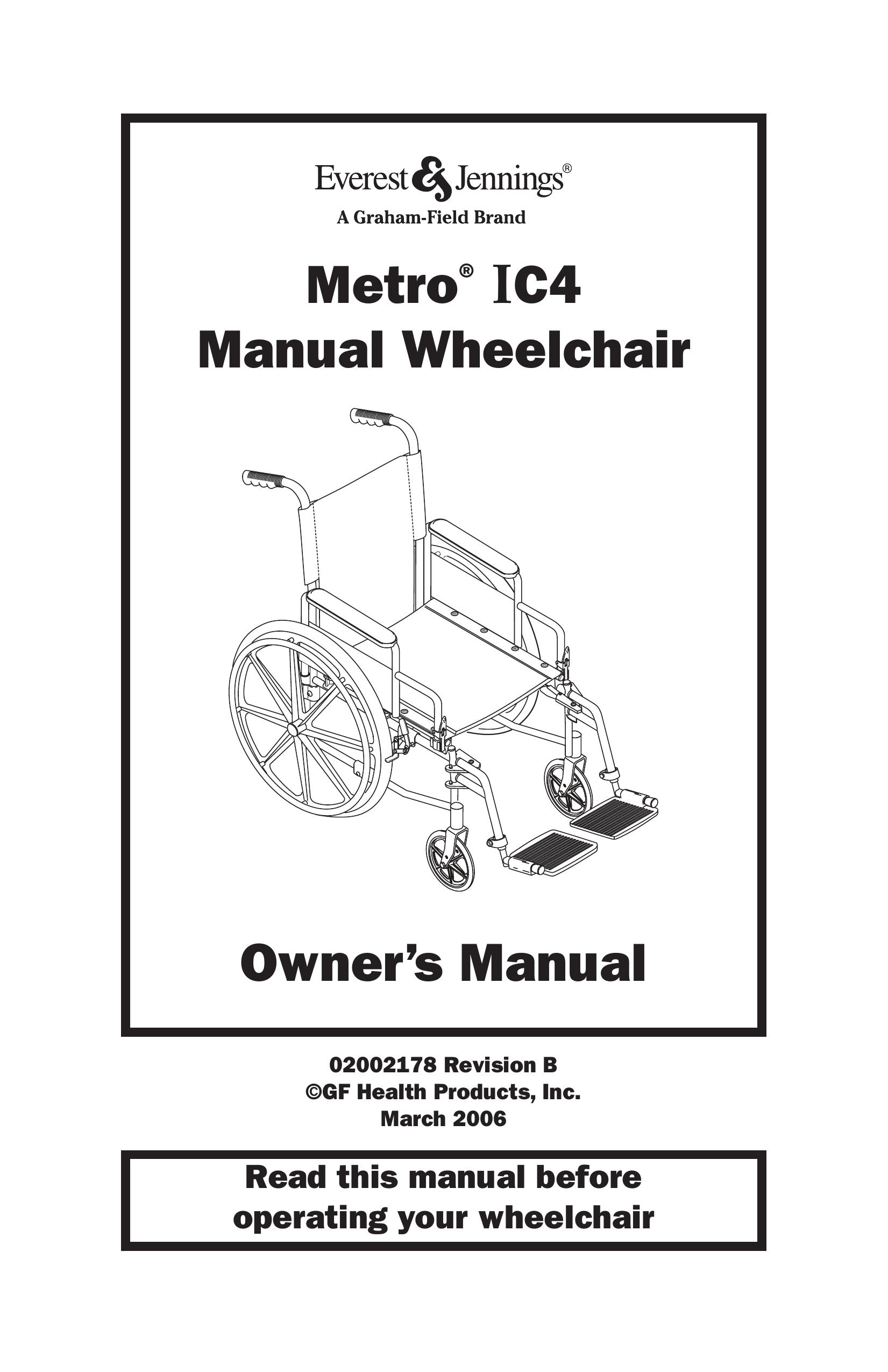 E&J IC4 Wheelchair User Manual
