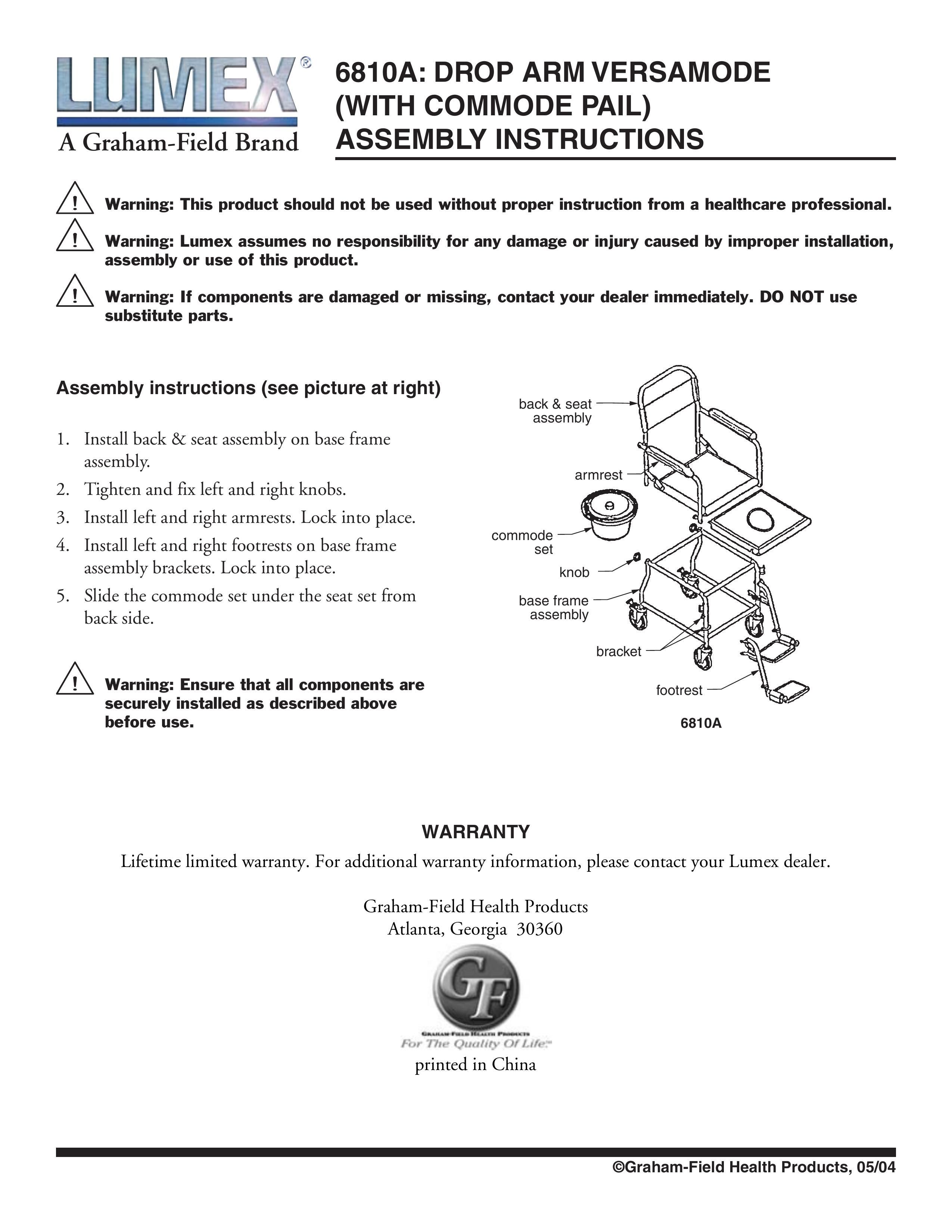 Lumex Syatems 6810A Wheelchair User Manual