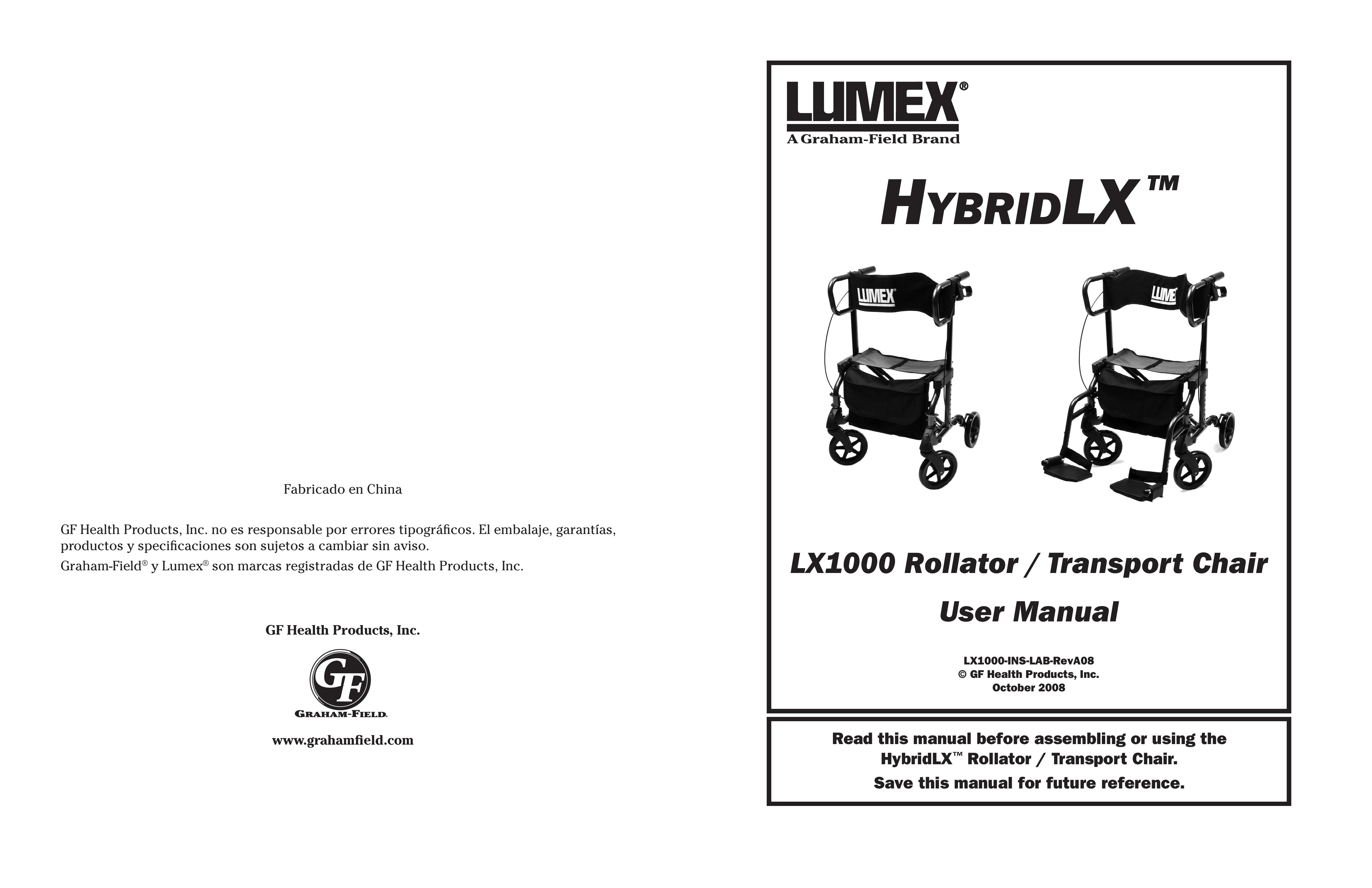 Lumex Syatems LX1000 Wheelchair User Manual