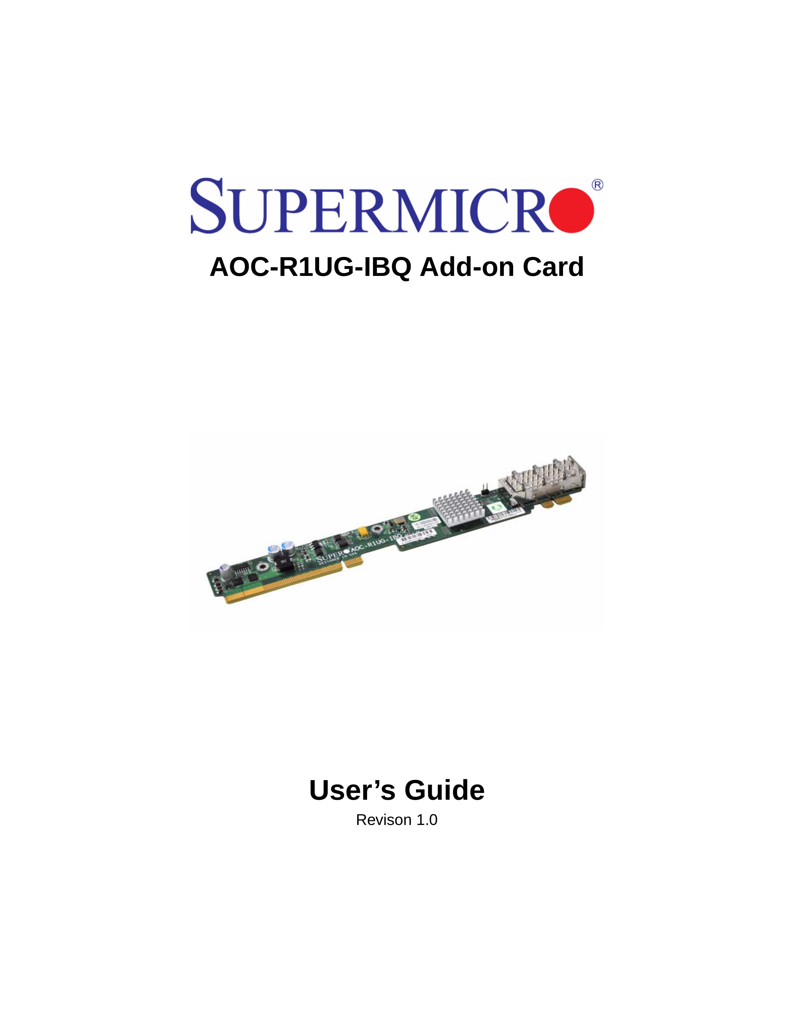 SUPER MICRO Computer AOC-R1UG-IBQ Wheelchair User Manual