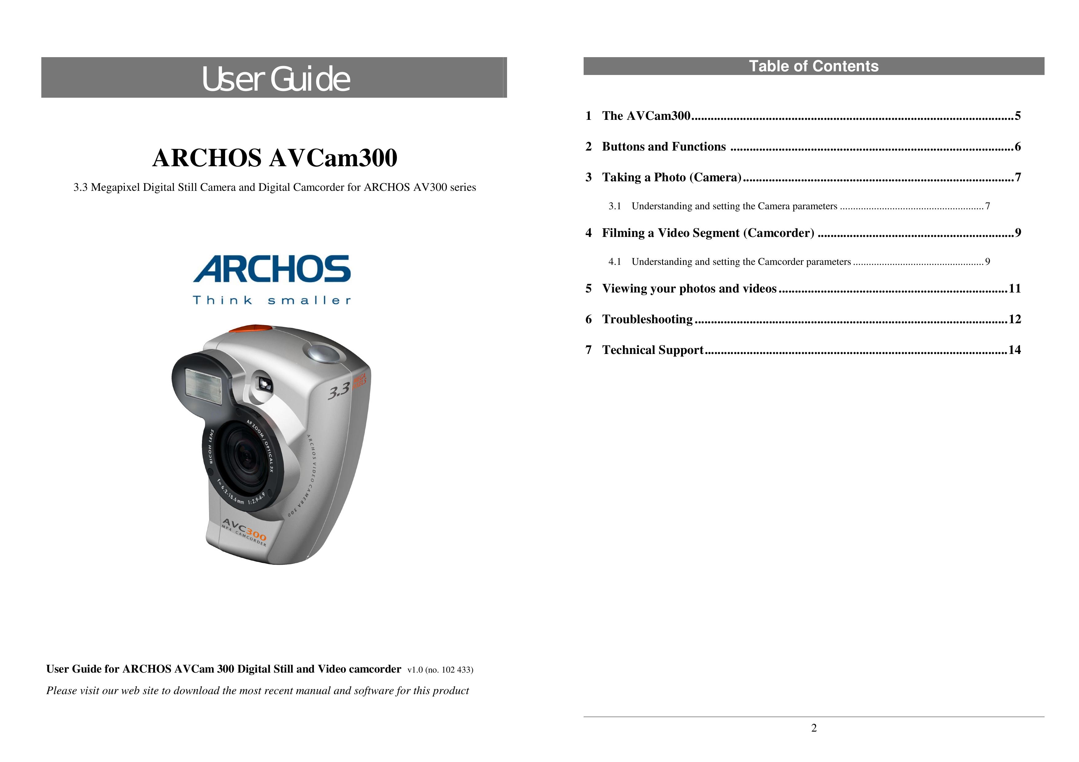 Archos AV300 Series Camcorder User Manual