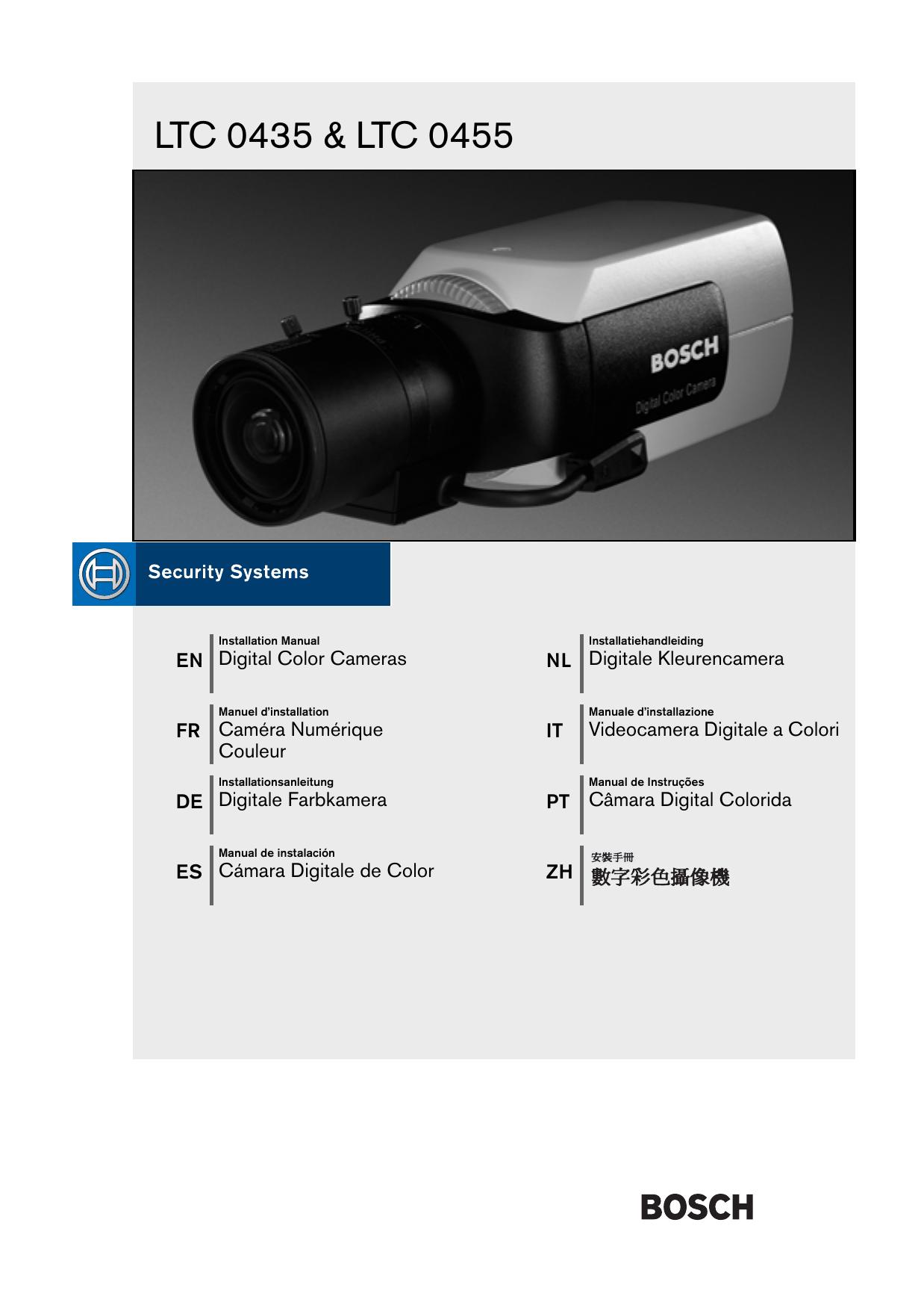 Bosch Appliances LTC 0455 Camcorder User Manual