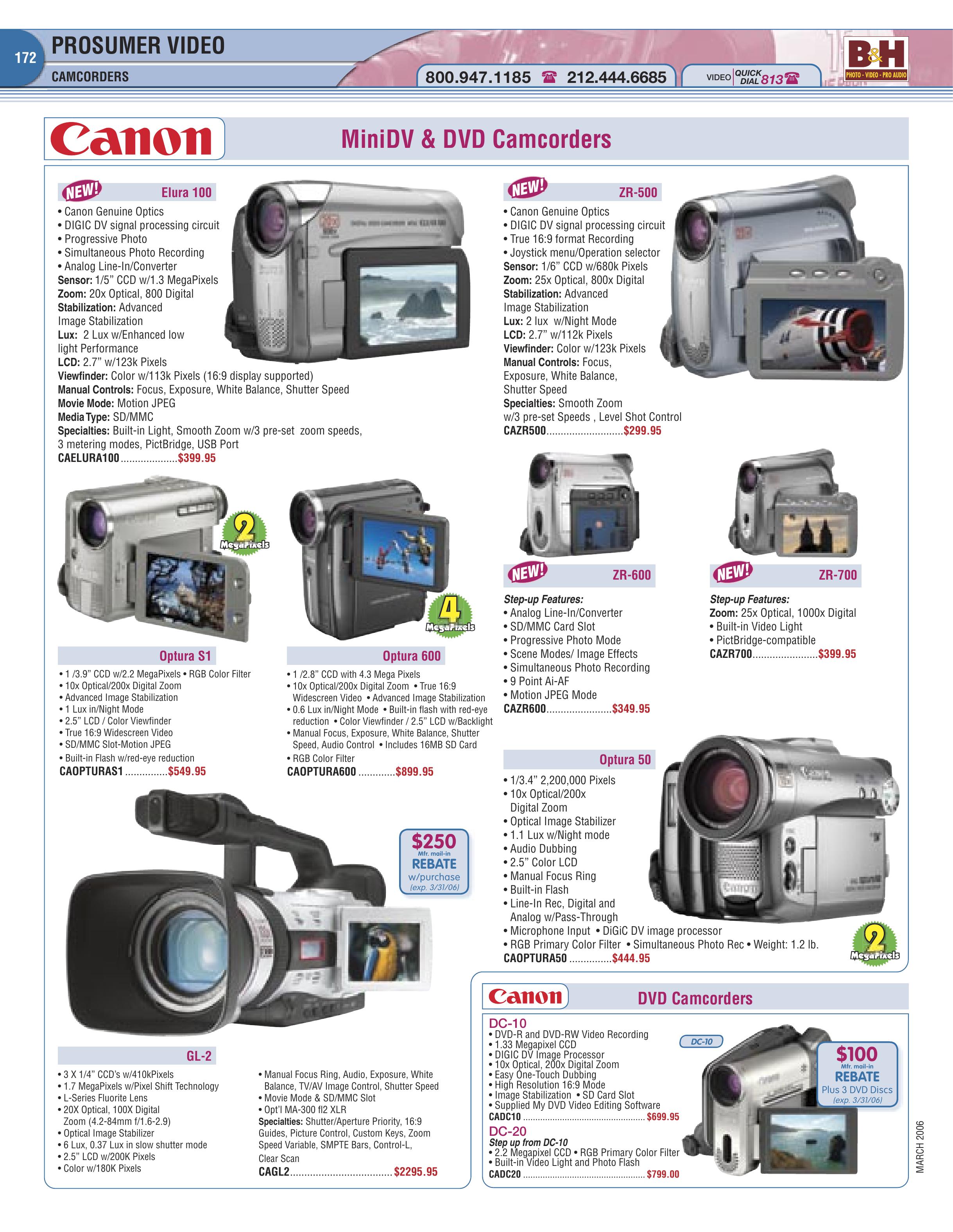 Canon 100 Camcorder User Manual