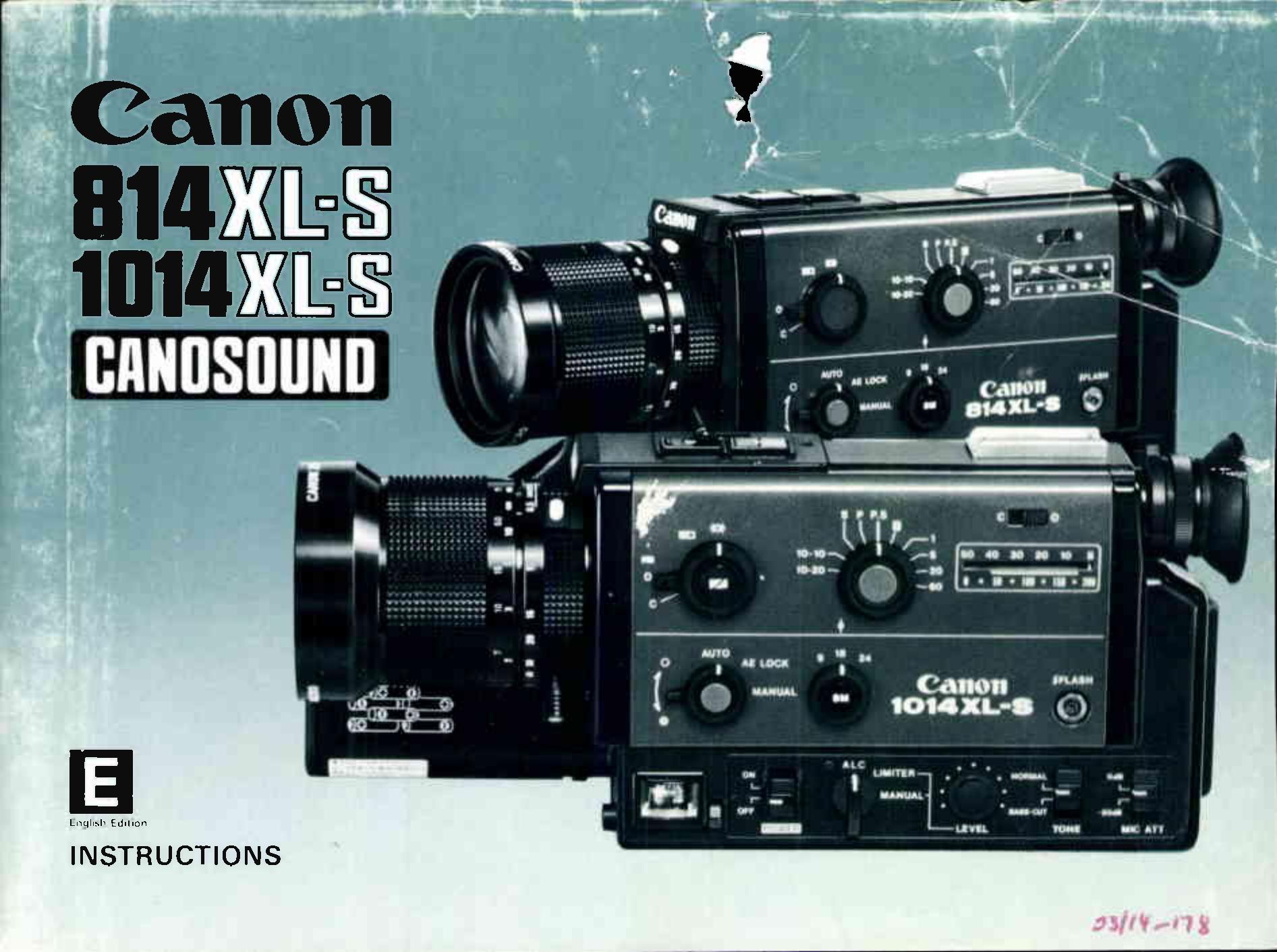Canon 1014XL-S Camcorder User Manual