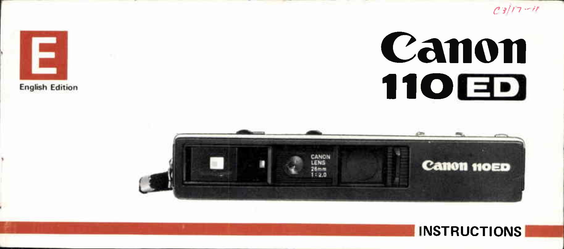 Canon 110ED Camcorder User Manual
