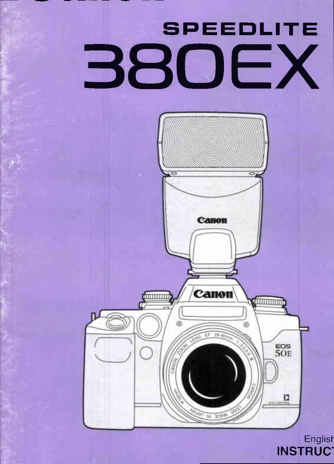 Canon 380EX Camcorder User Manual