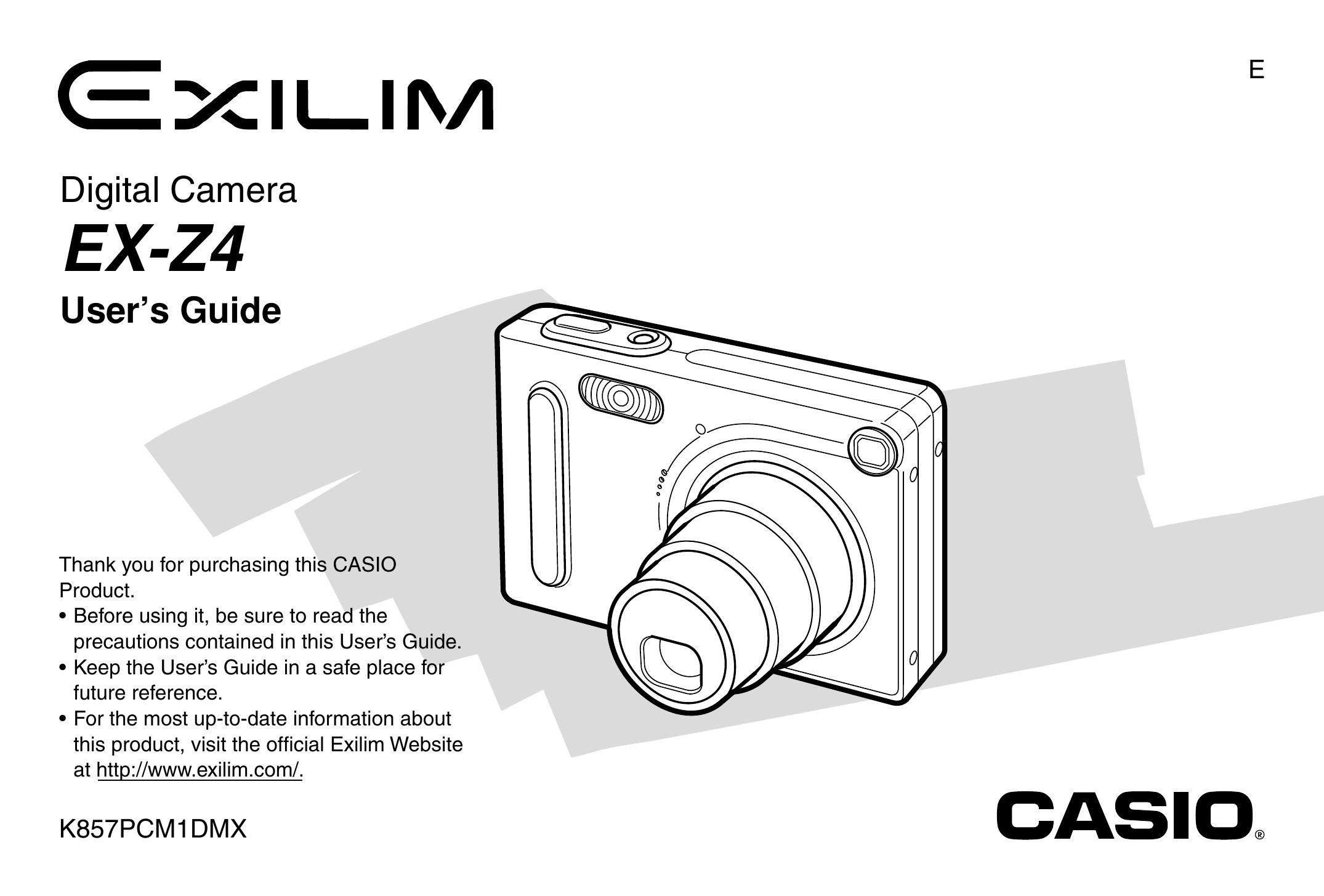 Casio EX-Z4 Camcorder User Manual
