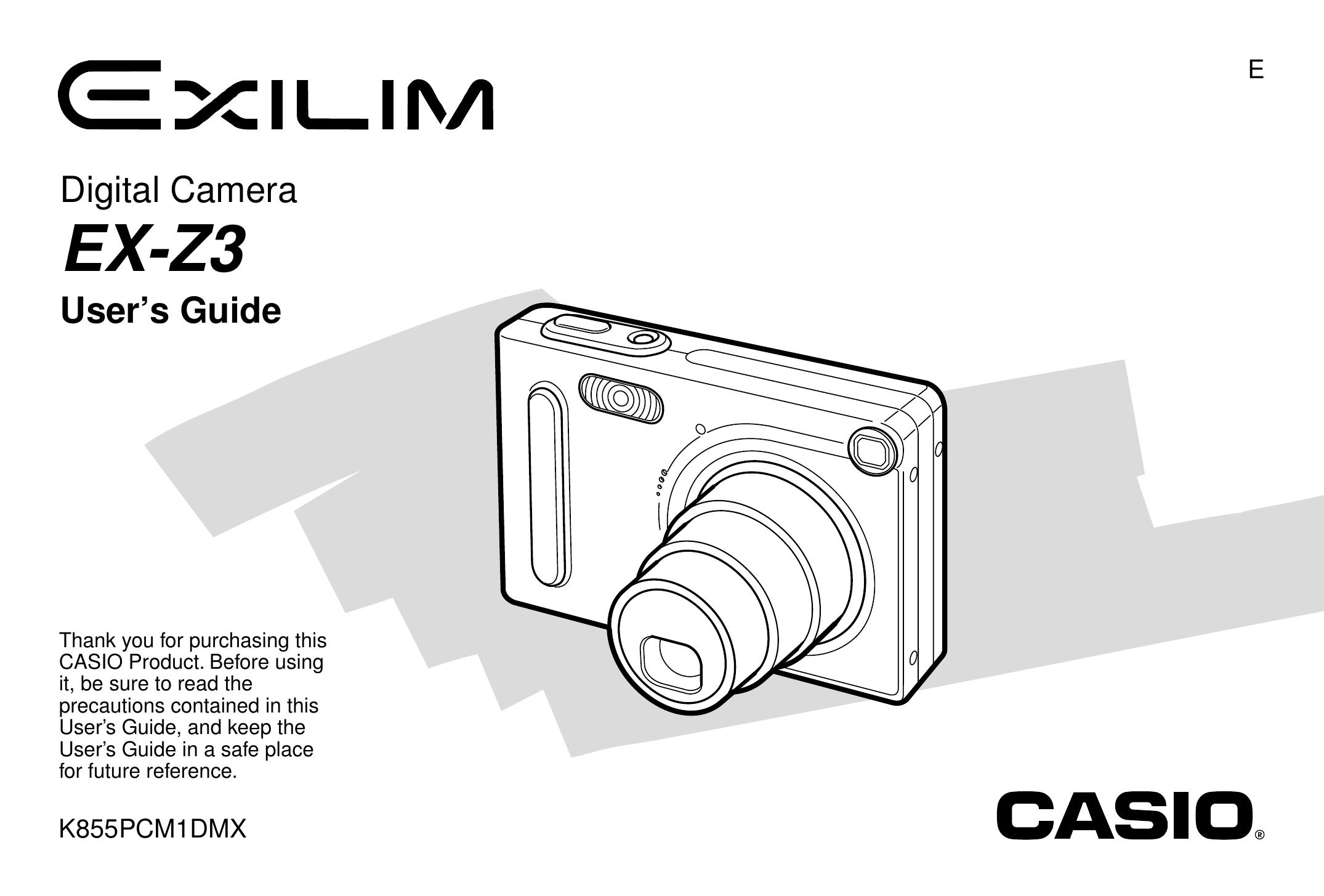 Casio K855PCM1DMX Camcorder User Manual
