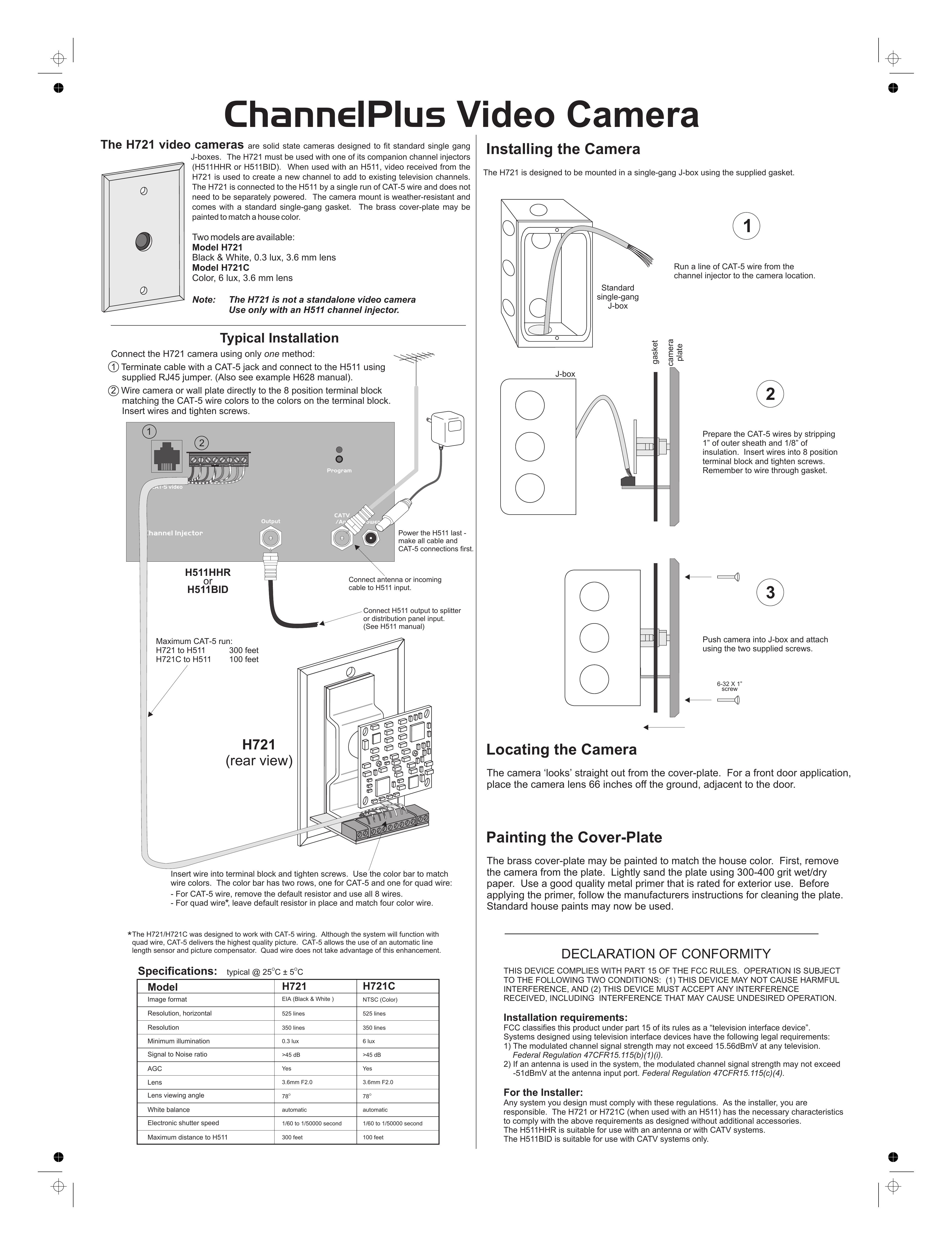 Channel Plus H721 Camcorder User Manual