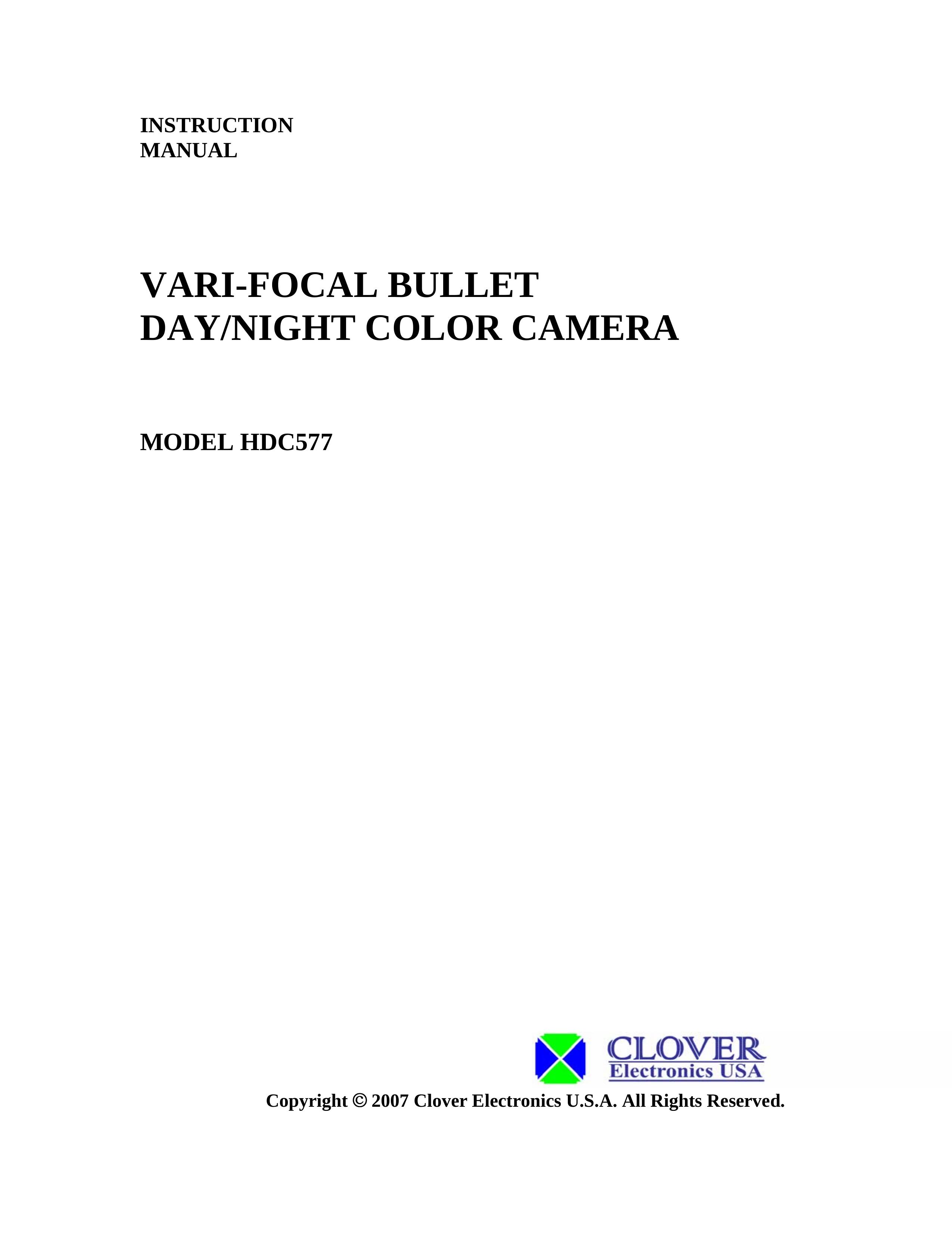 Clover Electronics HDC577 Camcorder User Manual