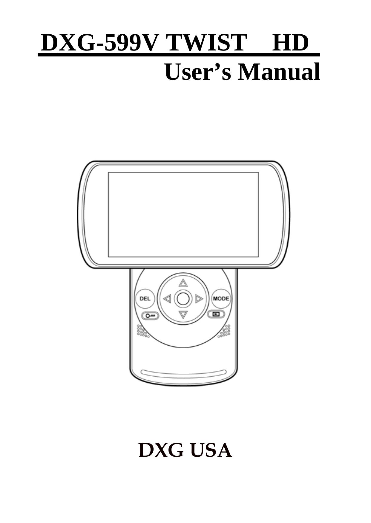 DXG Technology DXG-599V Camcorder User Manual