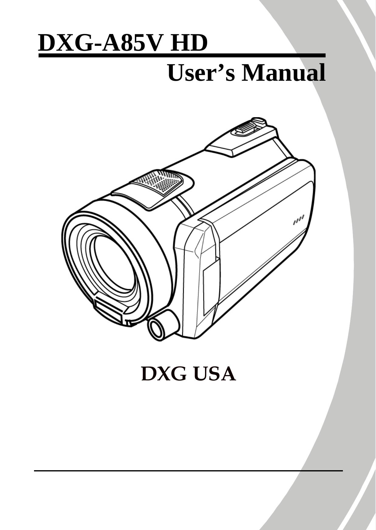 DXG Technology DXG-A85V HD Camcorder User Manual
