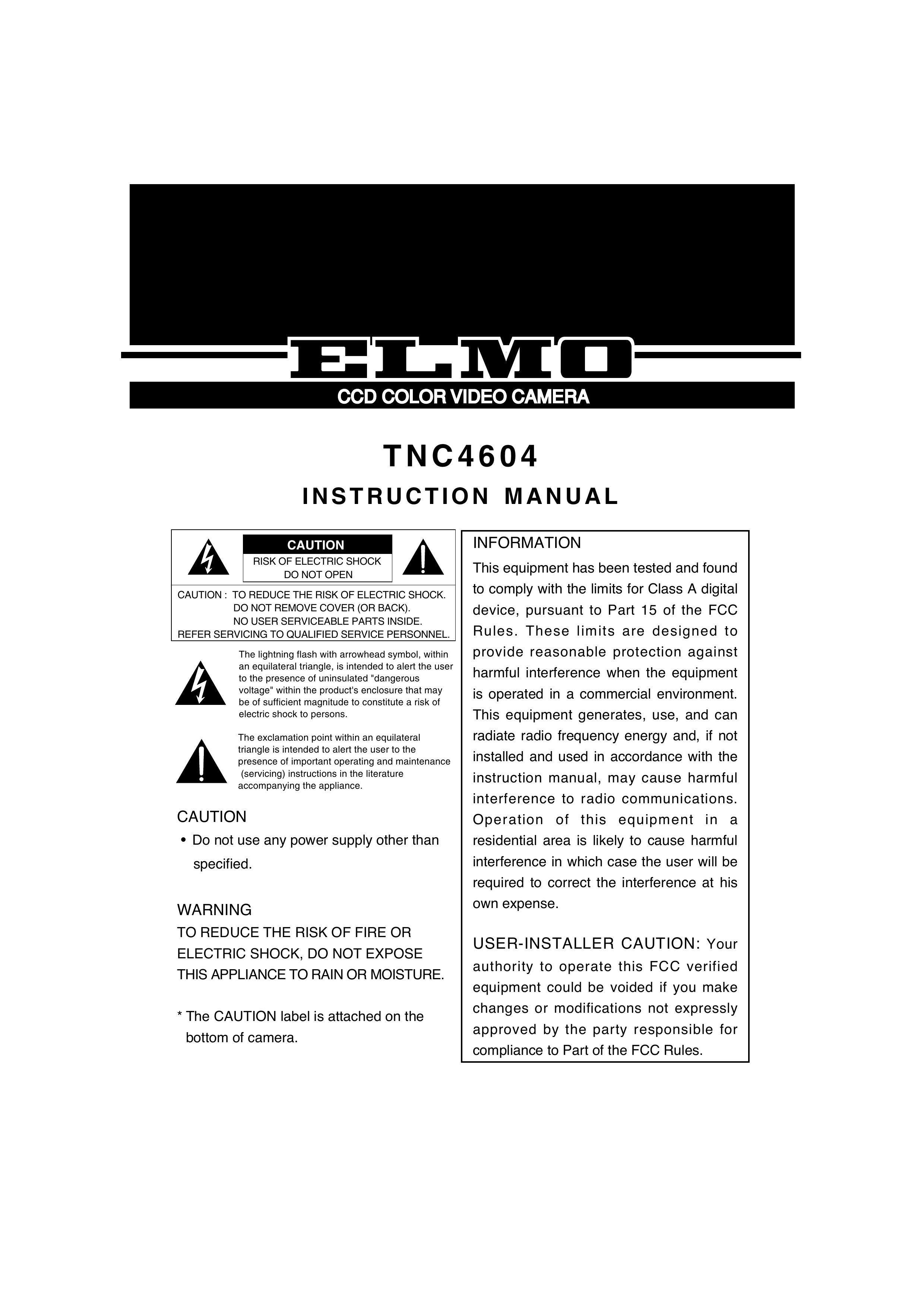 Elmo TNC4604 Camcorder User Manual