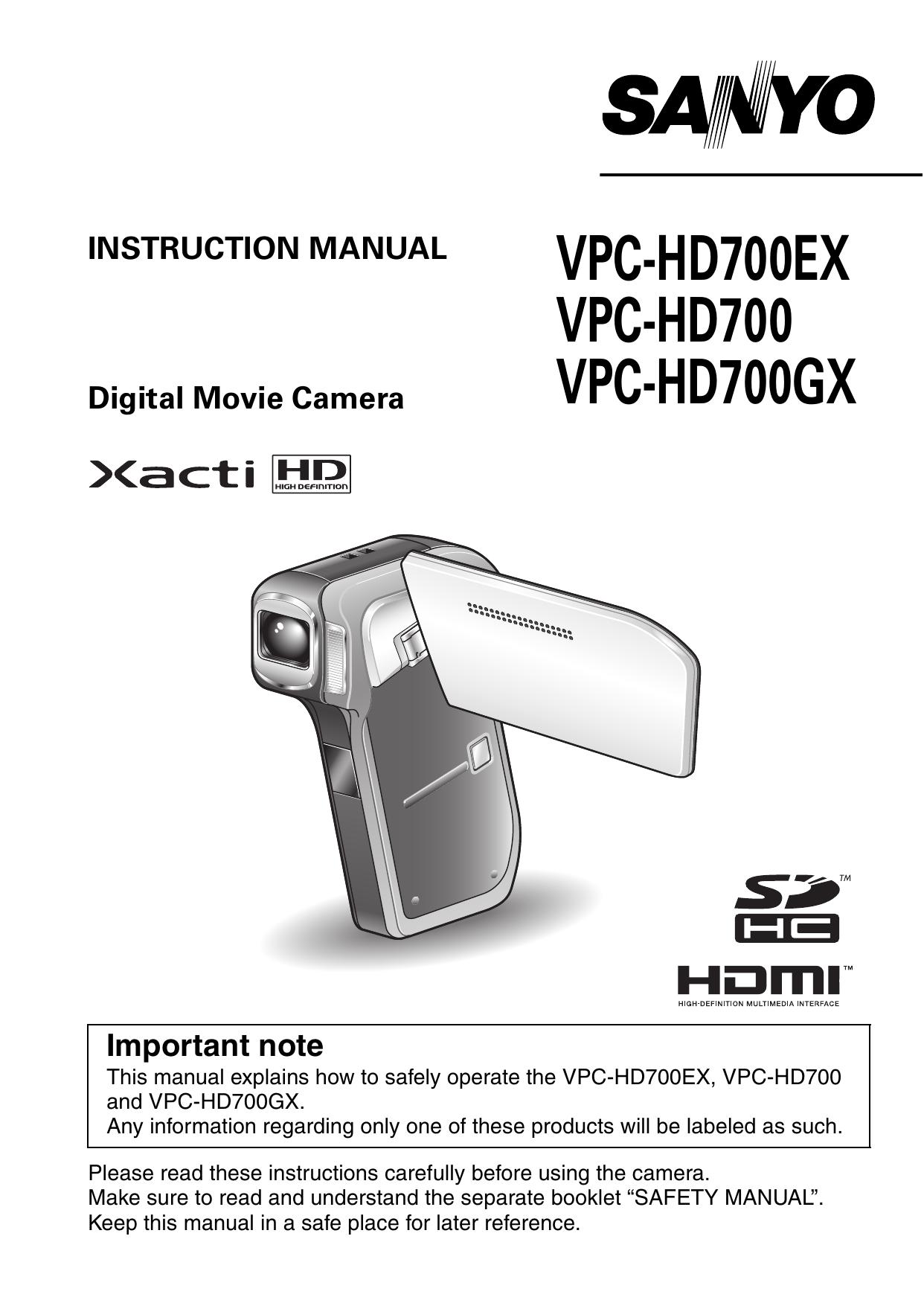 Fisher VPC-HD700 Camcorder User Manual
