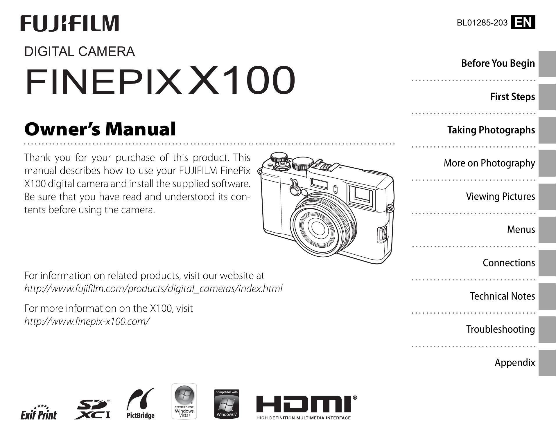 FujiFilm digital camera Camcorder User Manual