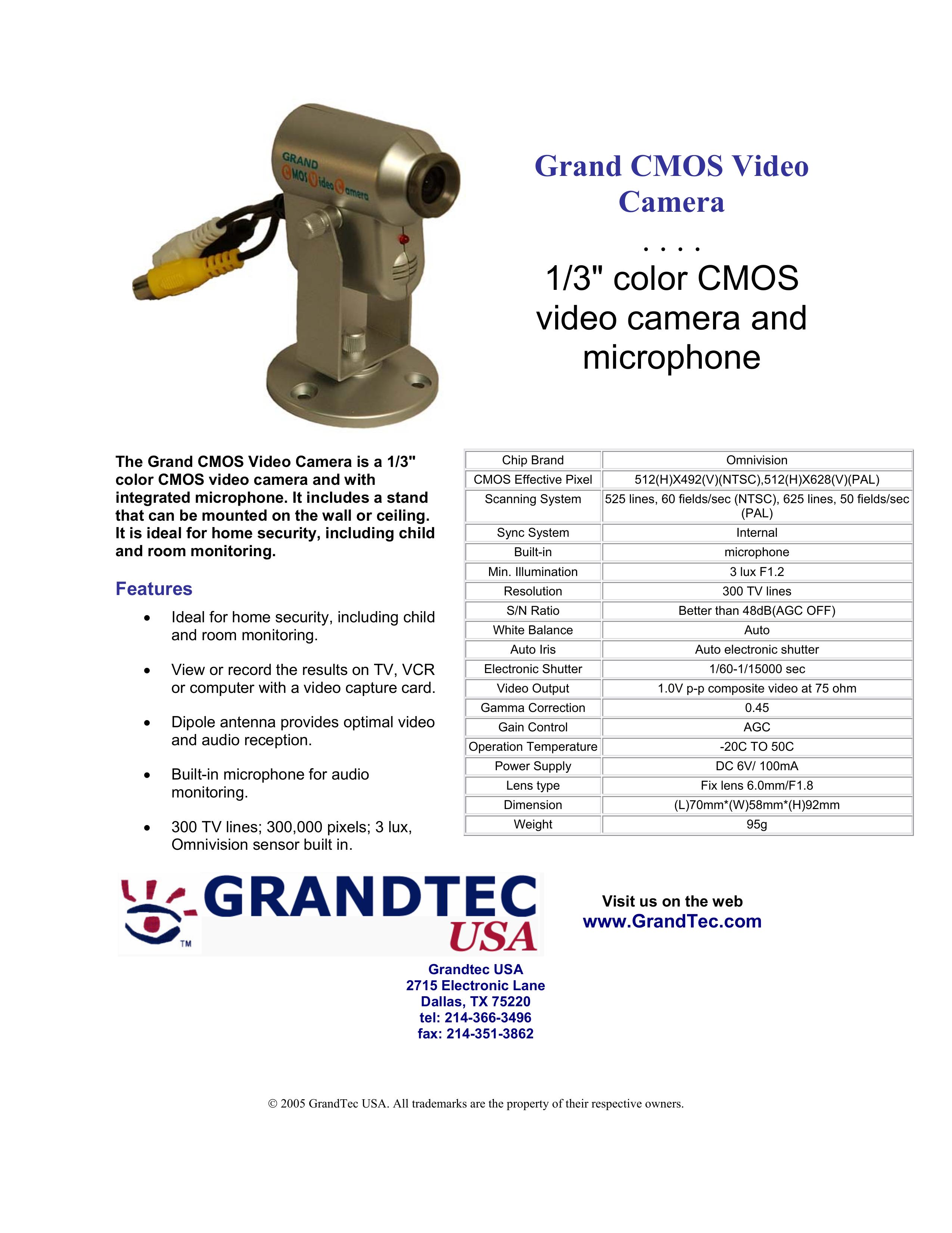 GrandTec CMS-1000 Camcorder User Manual