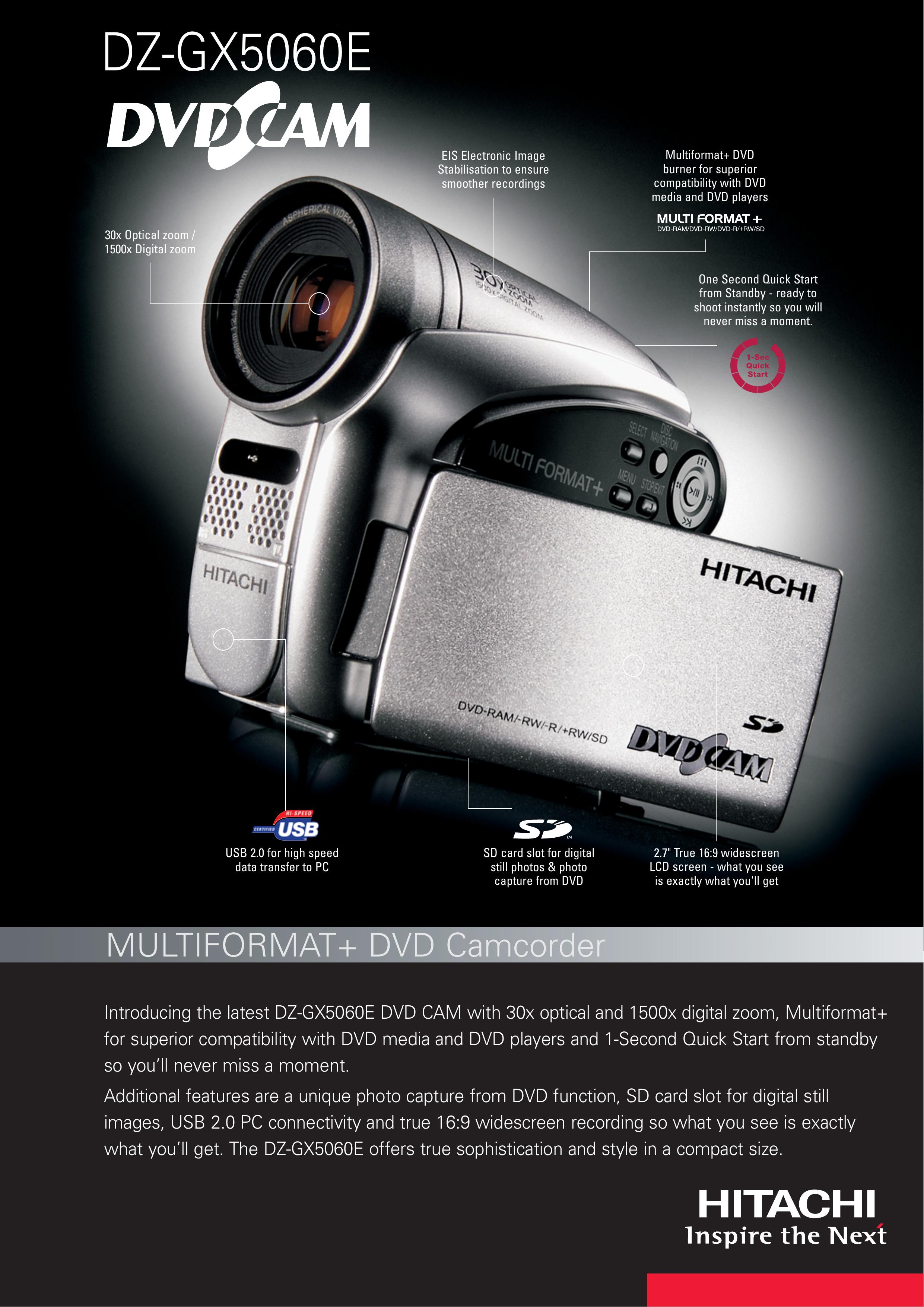 Hitachi DZ-GX5060E Camcorder User Manual