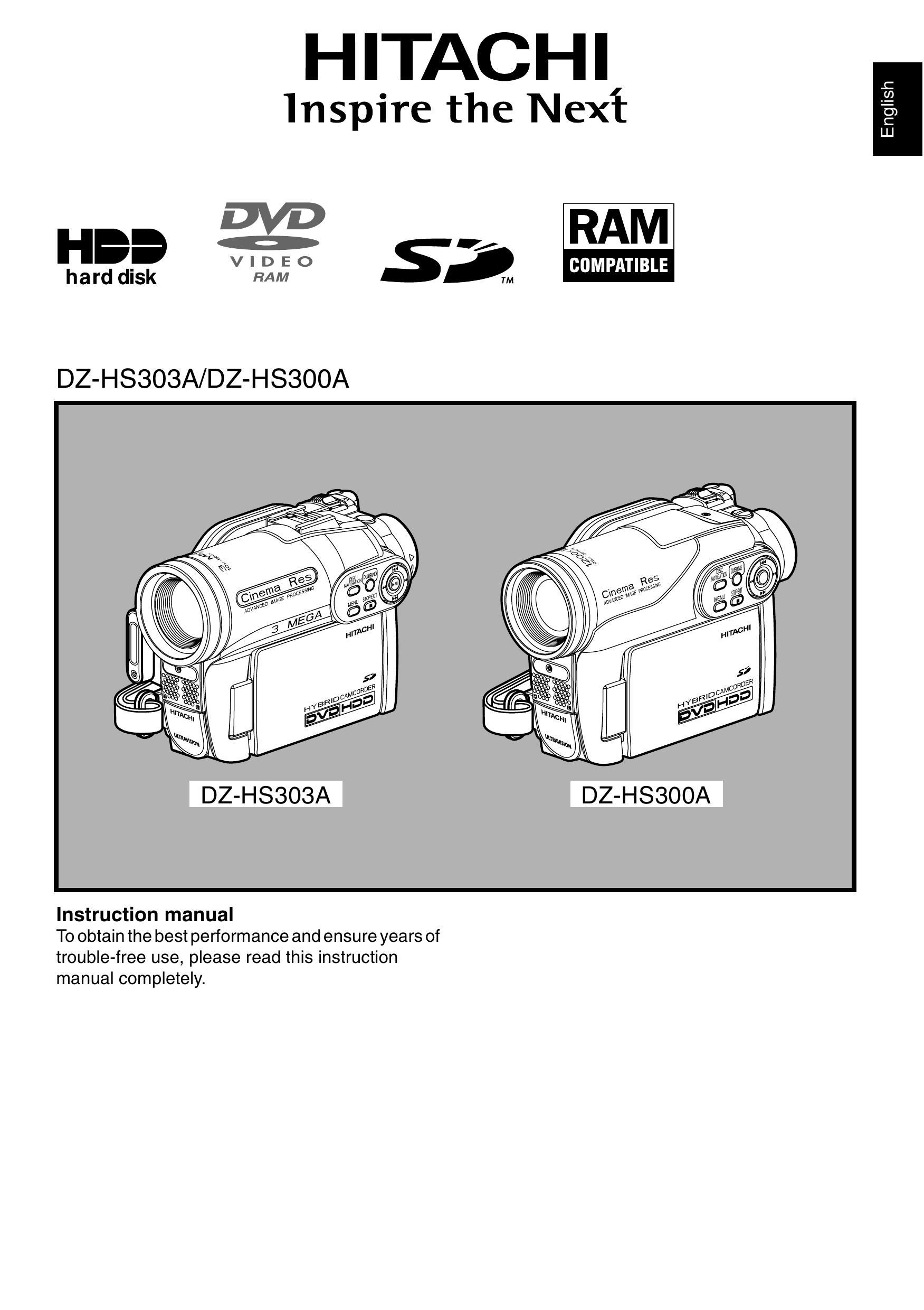 Hitachi DZ-HS303A Camcorder User Manual