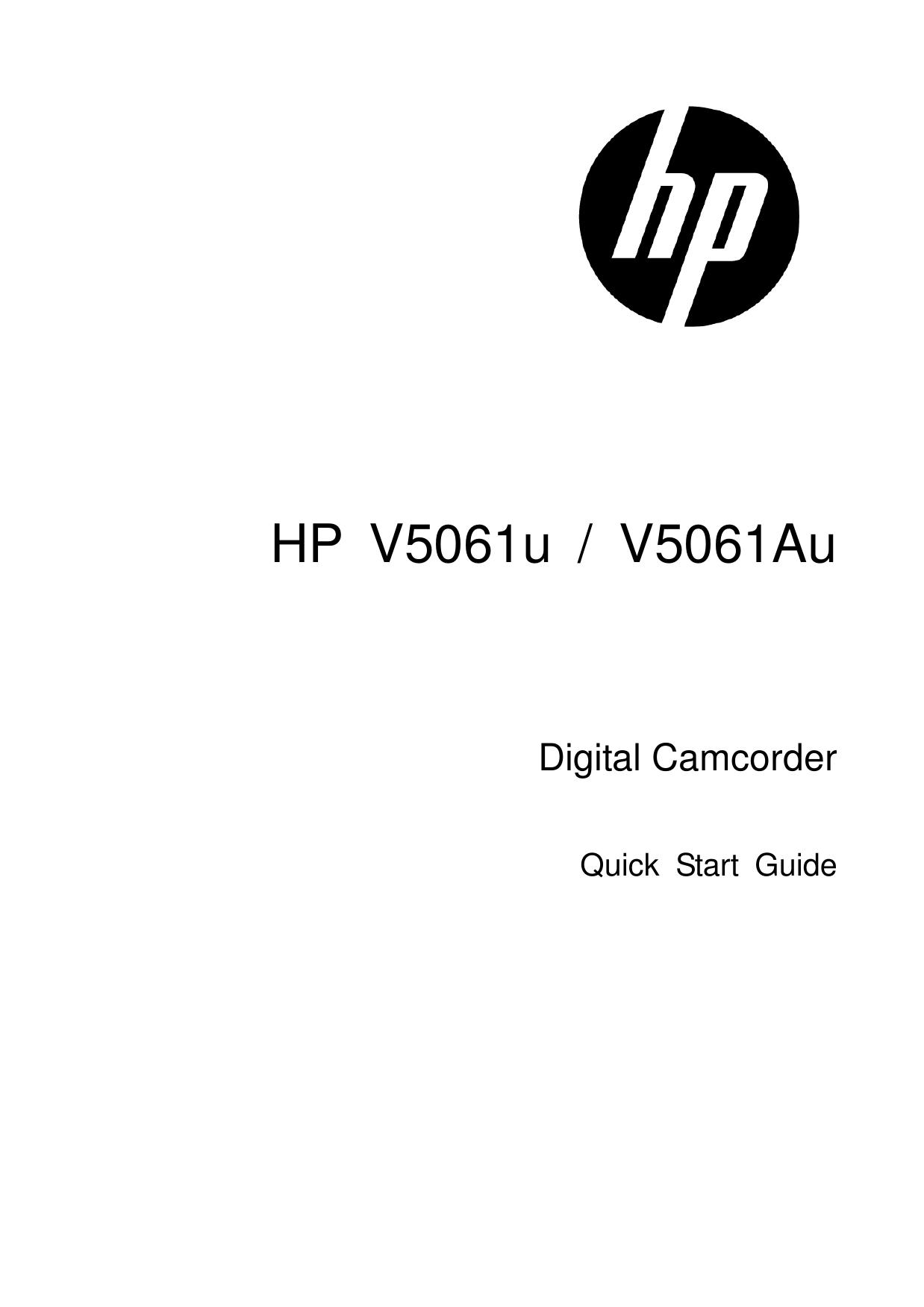 HP (Hewlett-Packard) V5061AU Camcorder User Manual