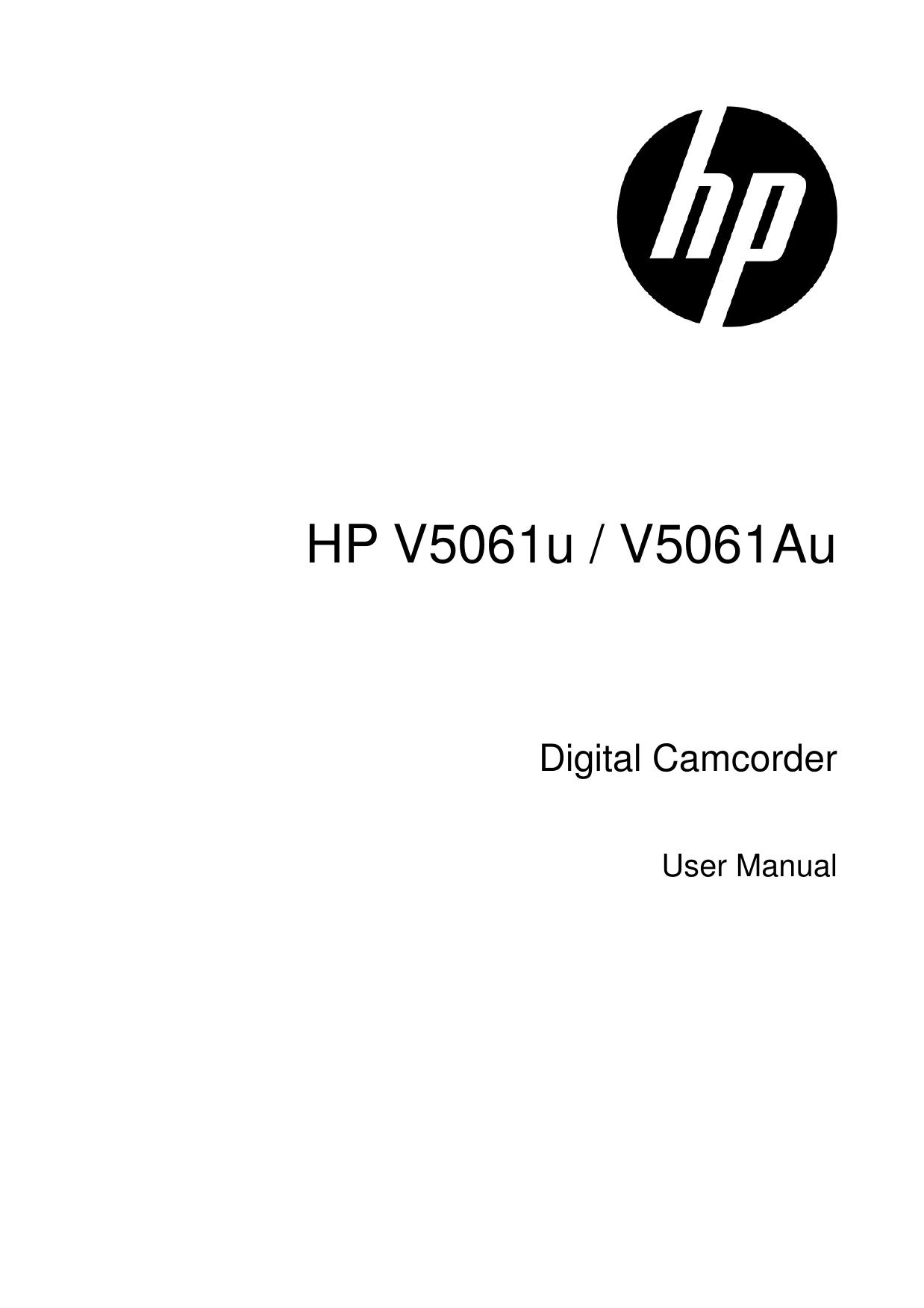HP (Hewlett-Packard) V506AU Camcorder User Manual