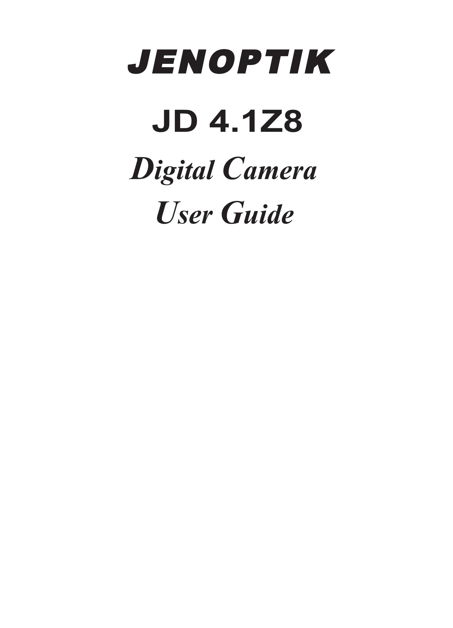 Jenoptik JD 4.1Z8 Camcorder User Manual