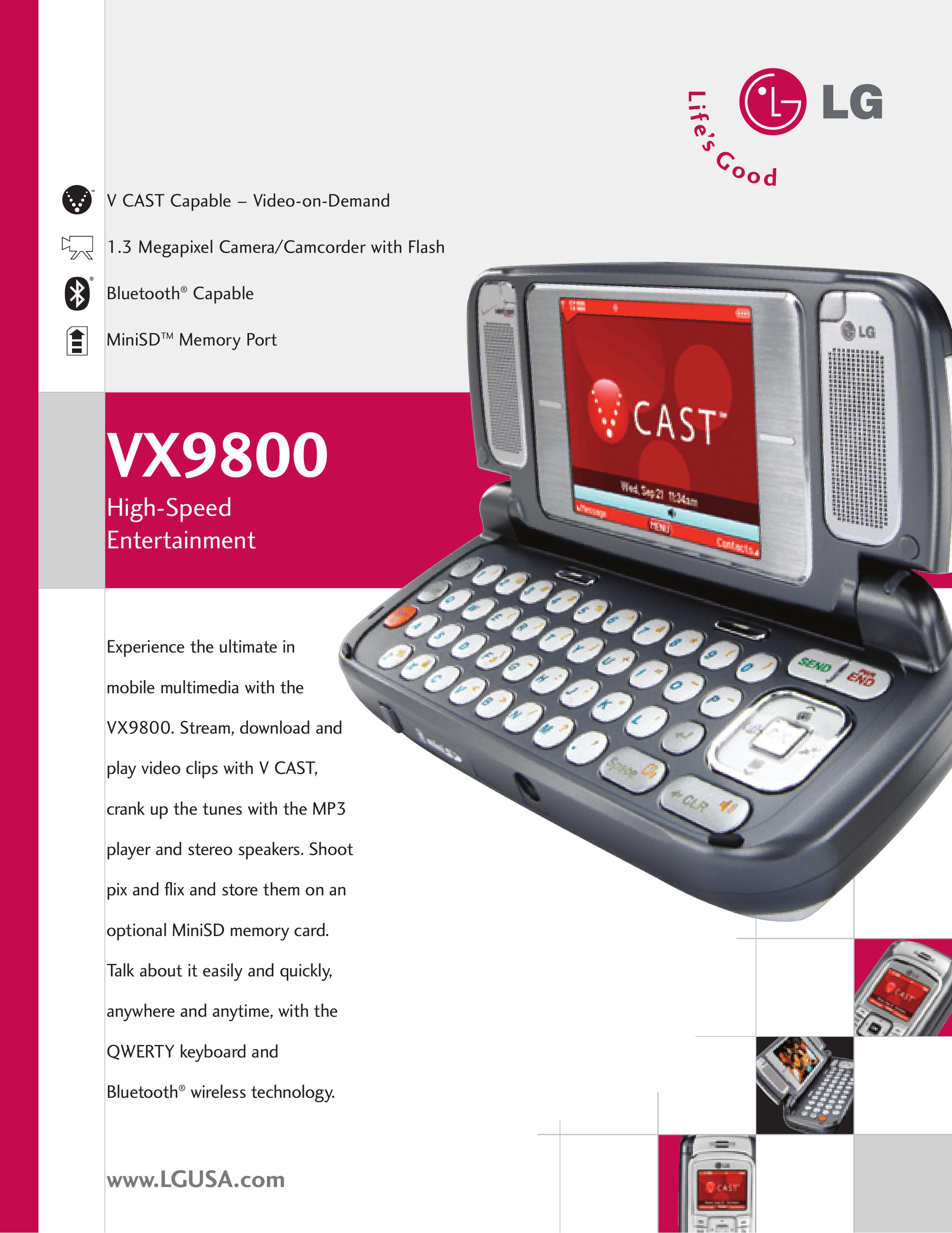 LG Electronics VX9800 Camcorder User Manual