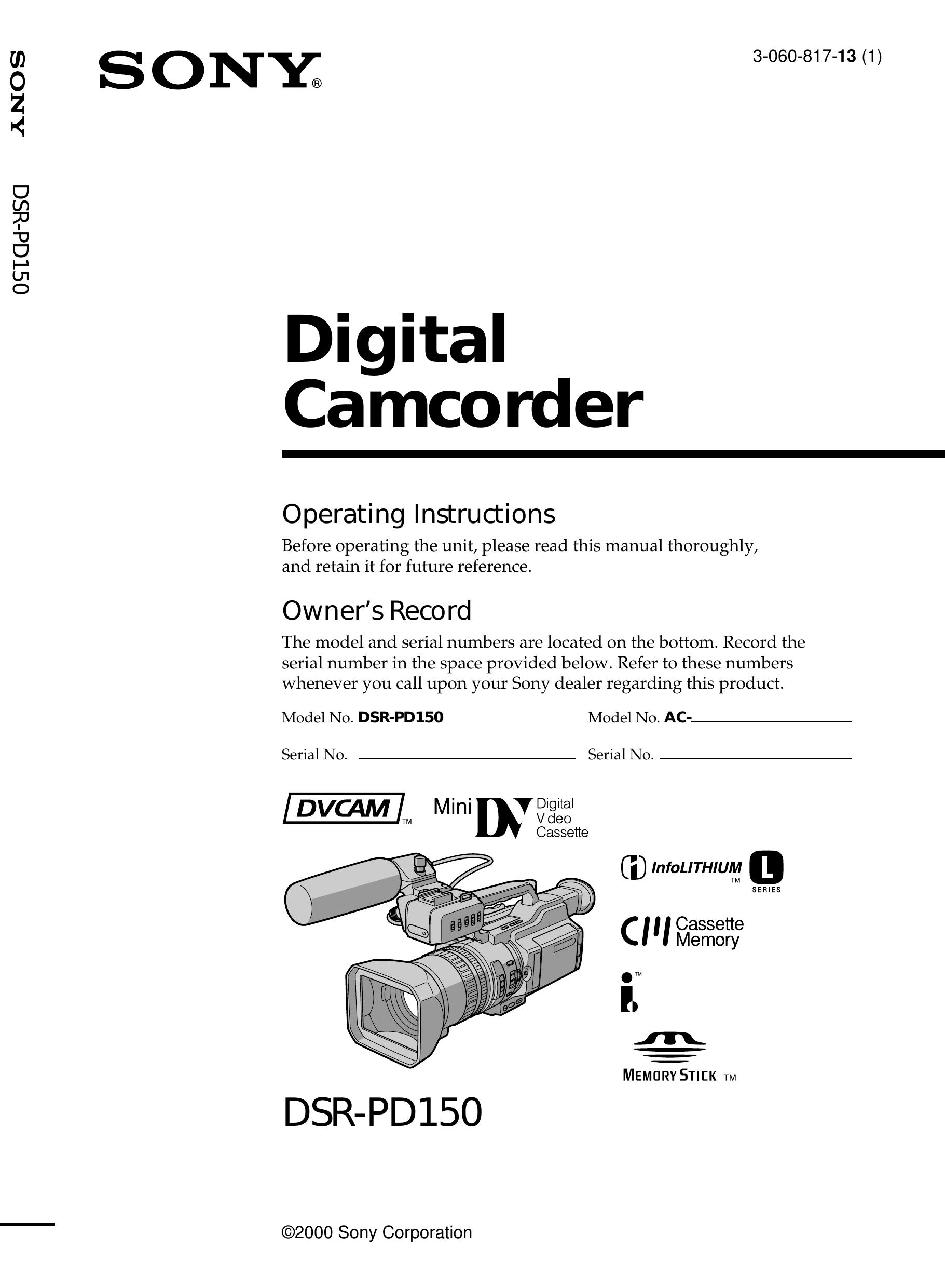 Light & Motion DSR-PD150 Camcorder User Manual