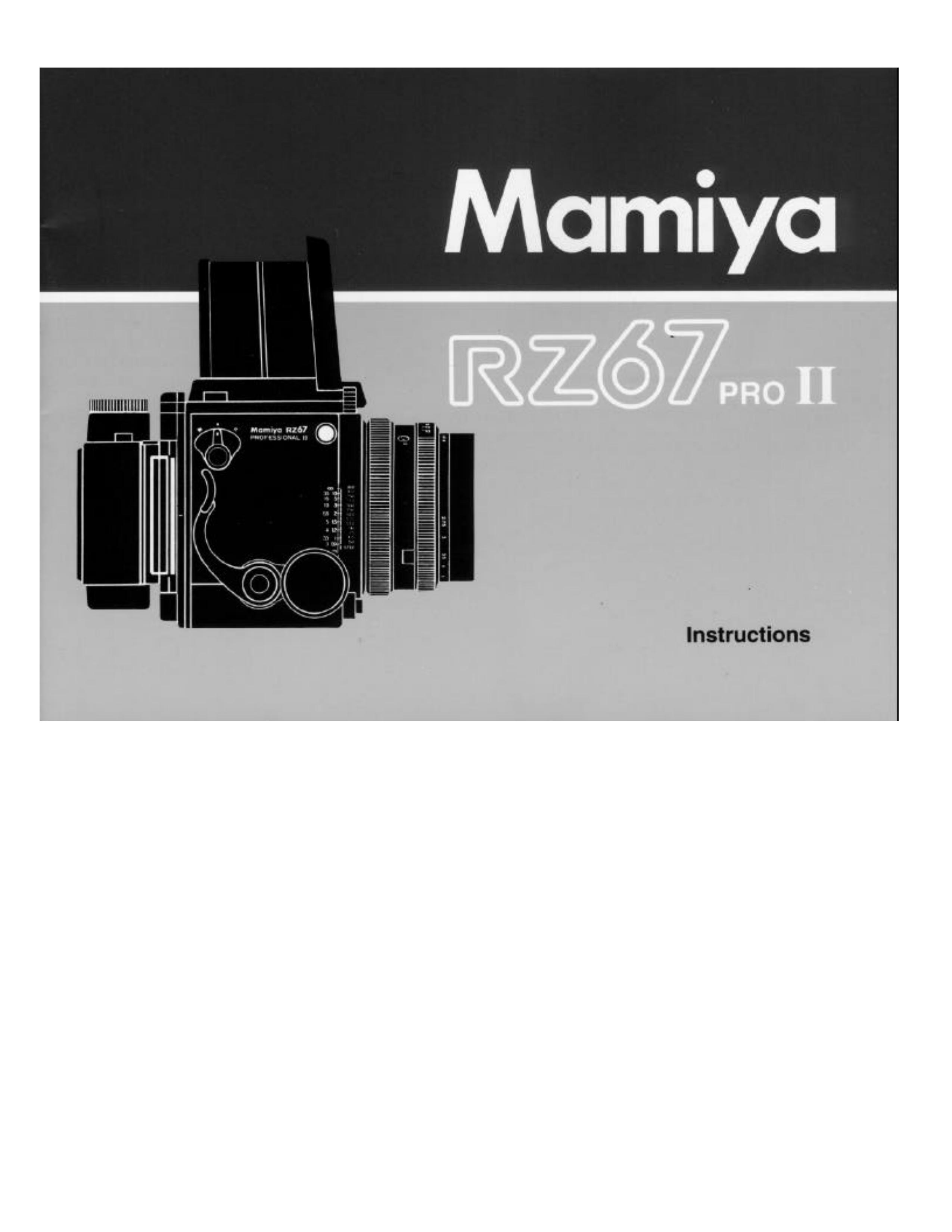 Mamiya RZ67 PRO II Camcorder User Manual