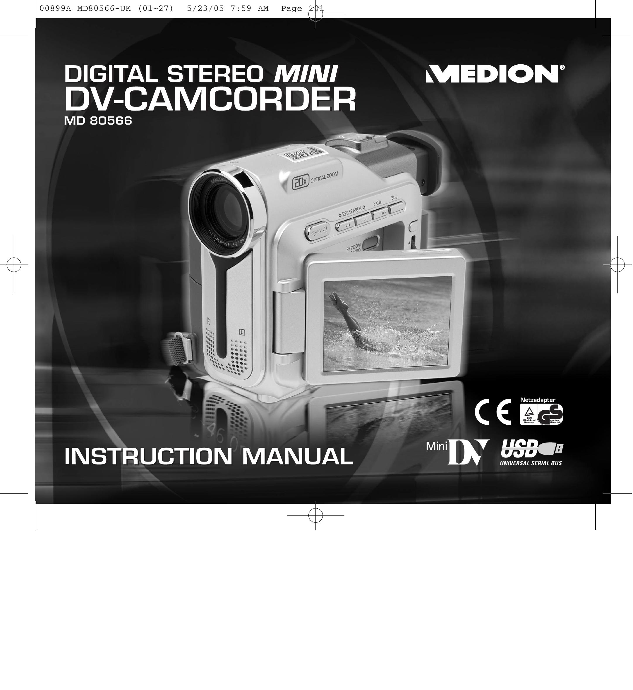 Medion MD80566 Camcorder User Manual