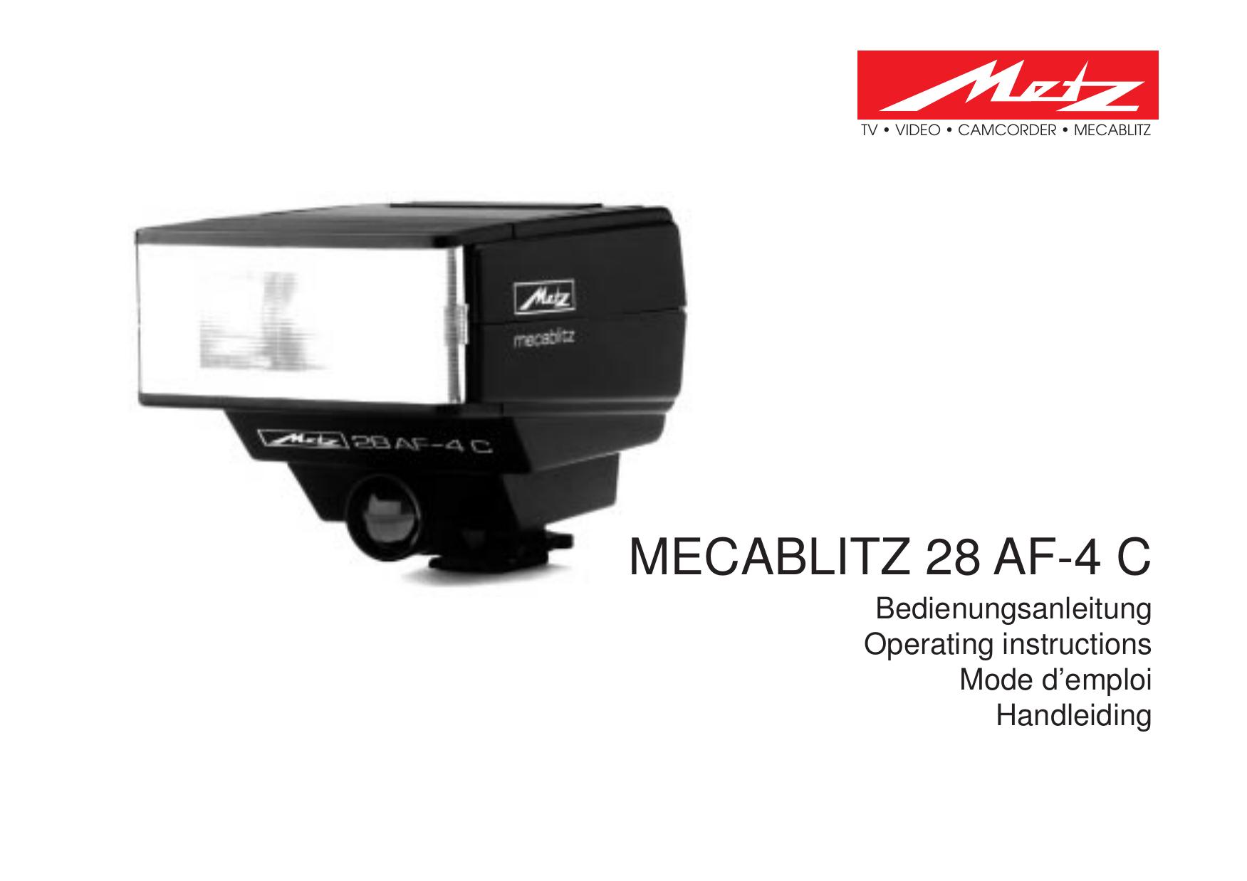 Metz 28 AF-4 C Camcorder User Manual