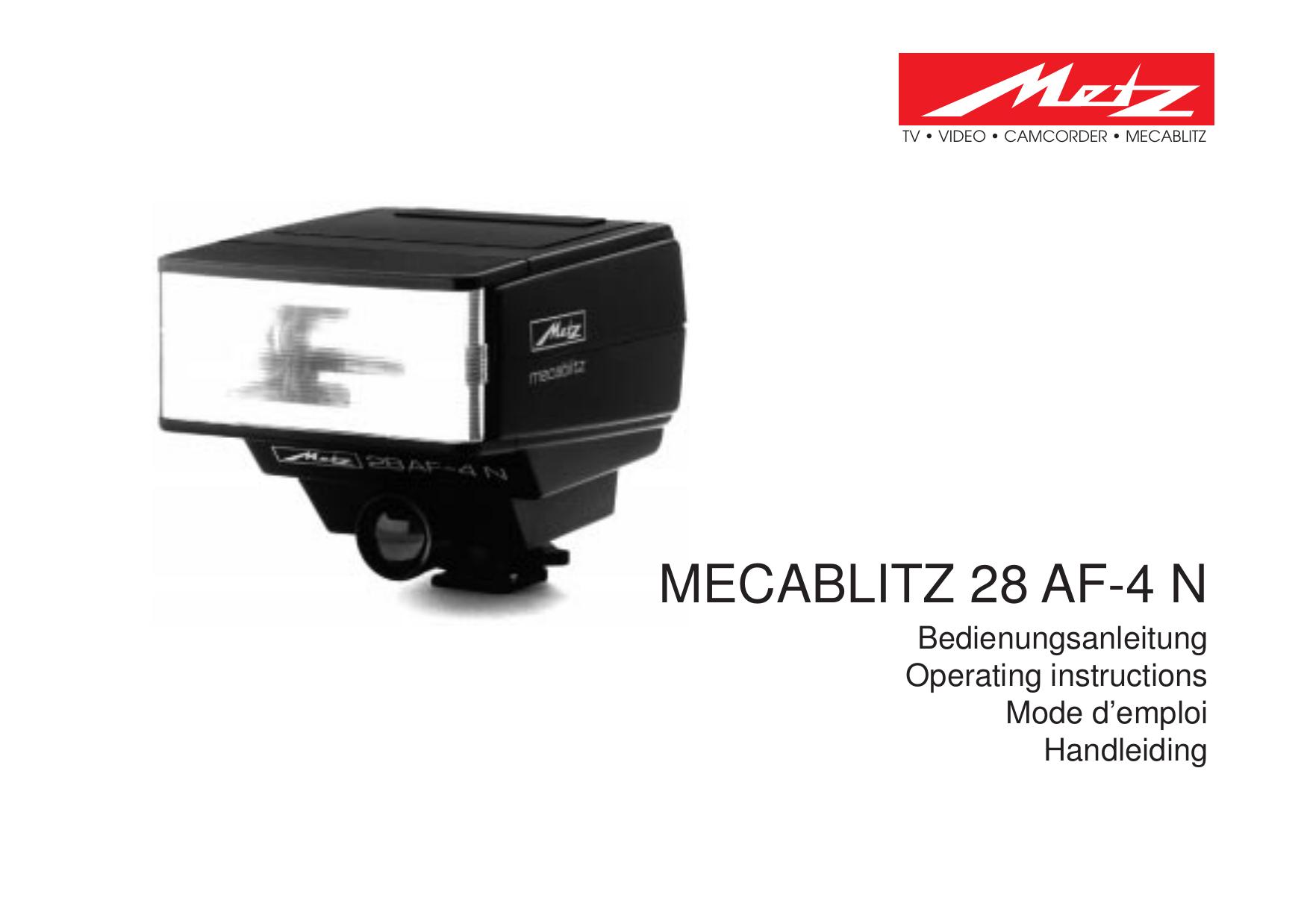 Metz 28 AF-4 N Camcorder User Manual