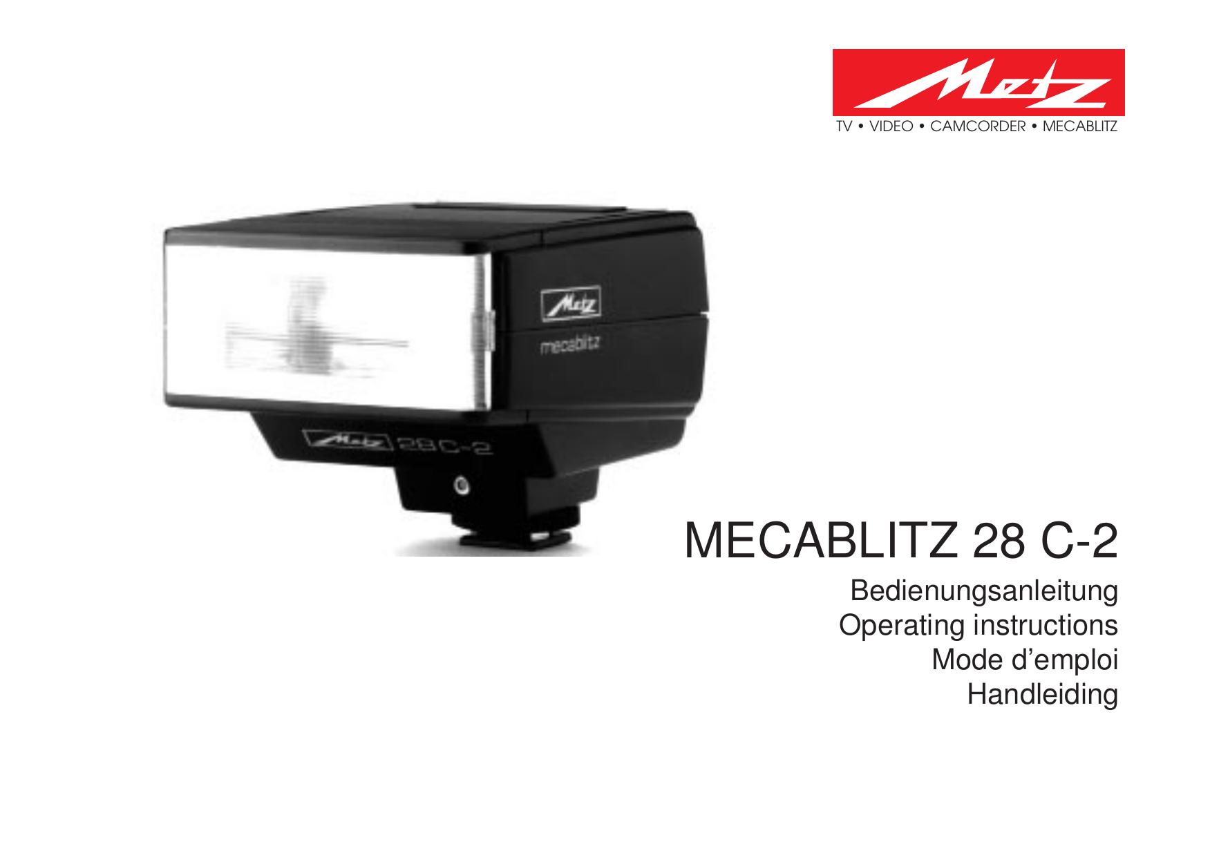 Metz 28 C-2 Camcorder User Manual