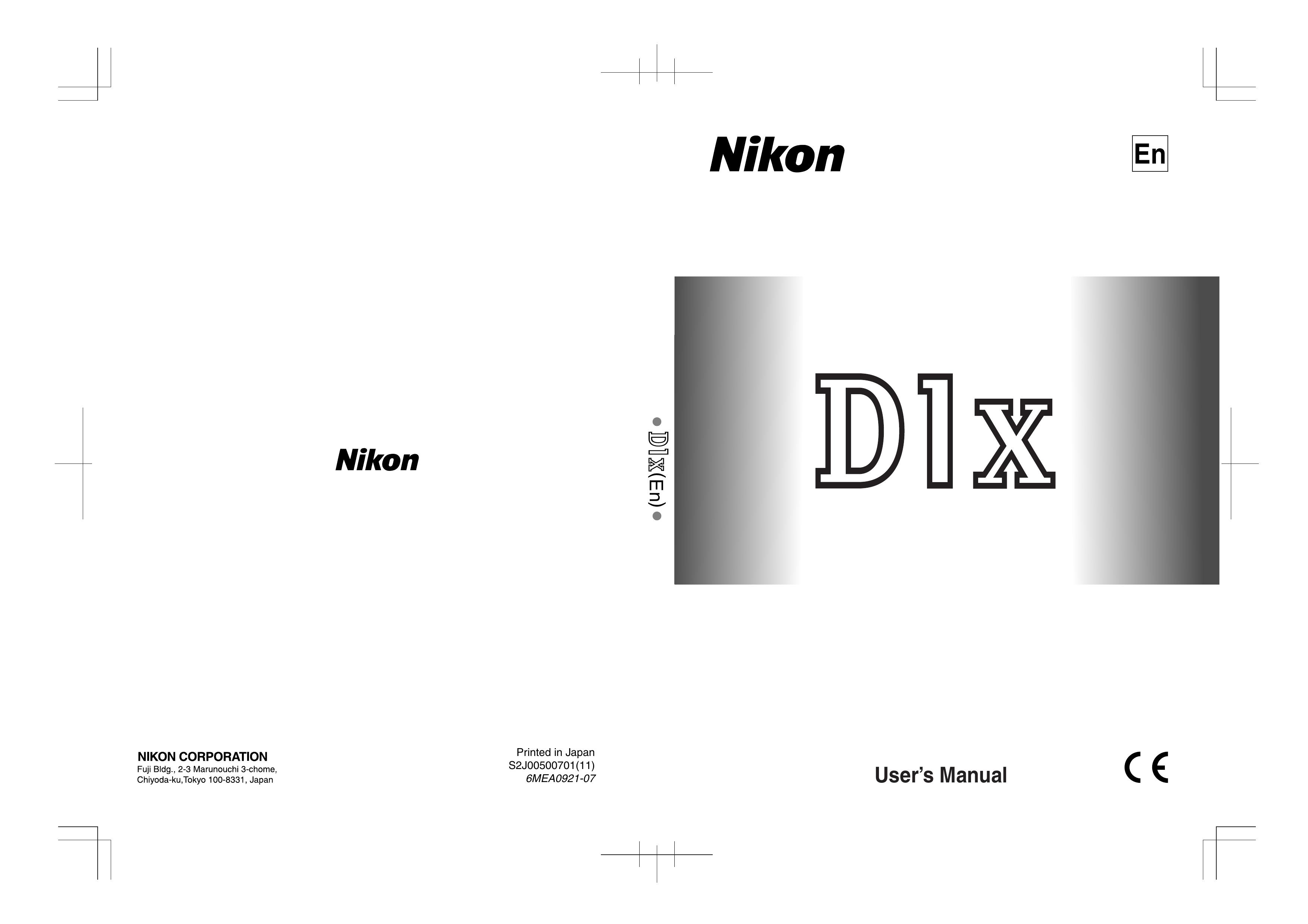 Nikon D1 Camcorder User Manual